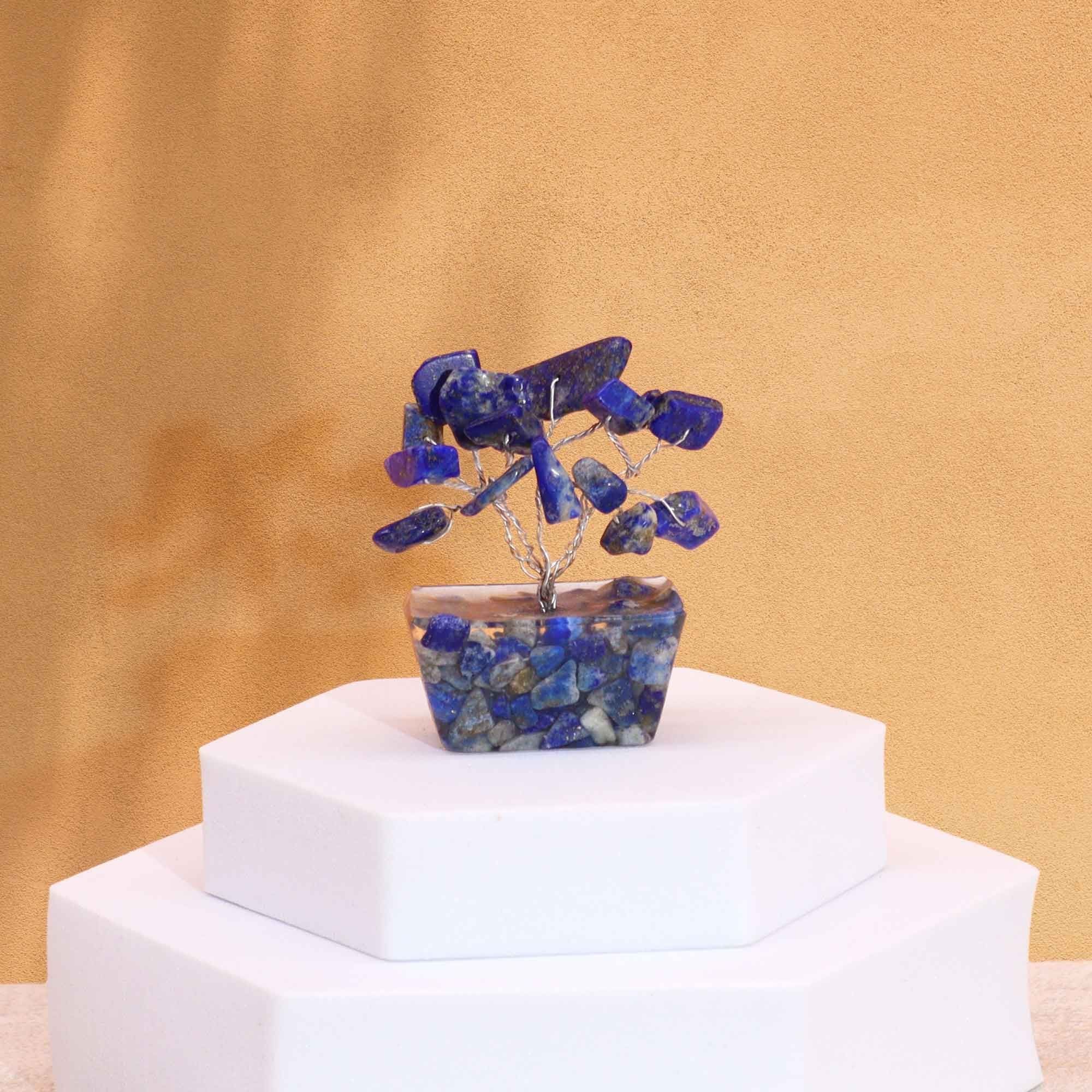 Mini Gemstone Tree on Orgonite Base (15 Stones) - Sodalite