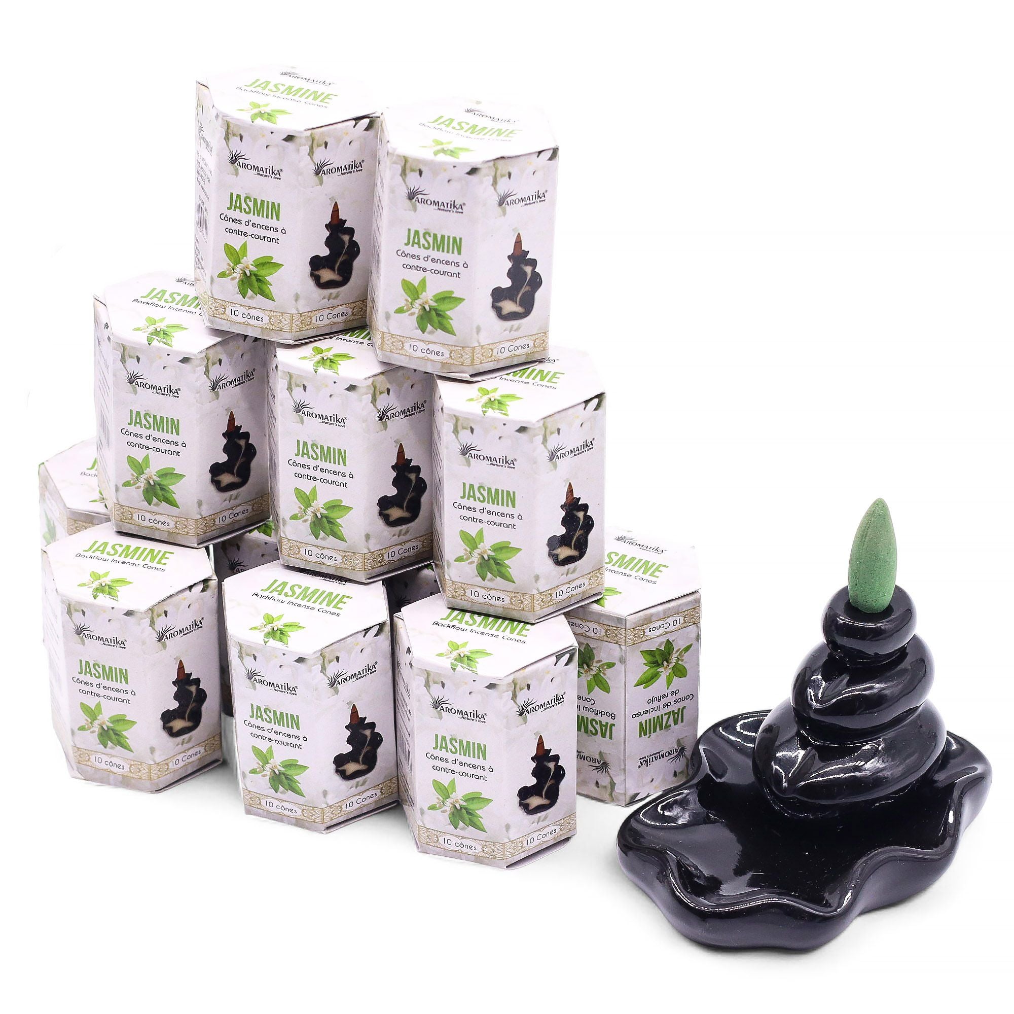 Masala Backflow Incense Cones - Jasmine