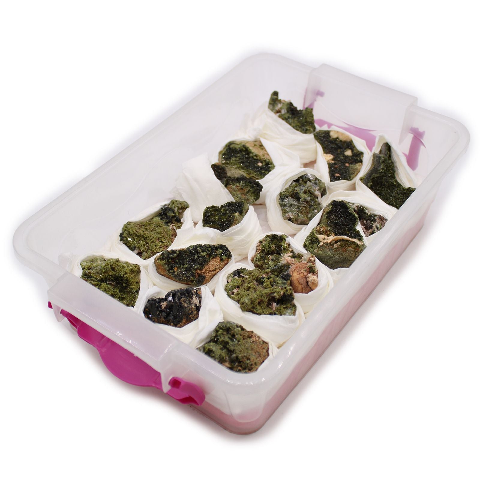 Mineral Specimens - Epidote (Approx. 10 Pieces per Tray)