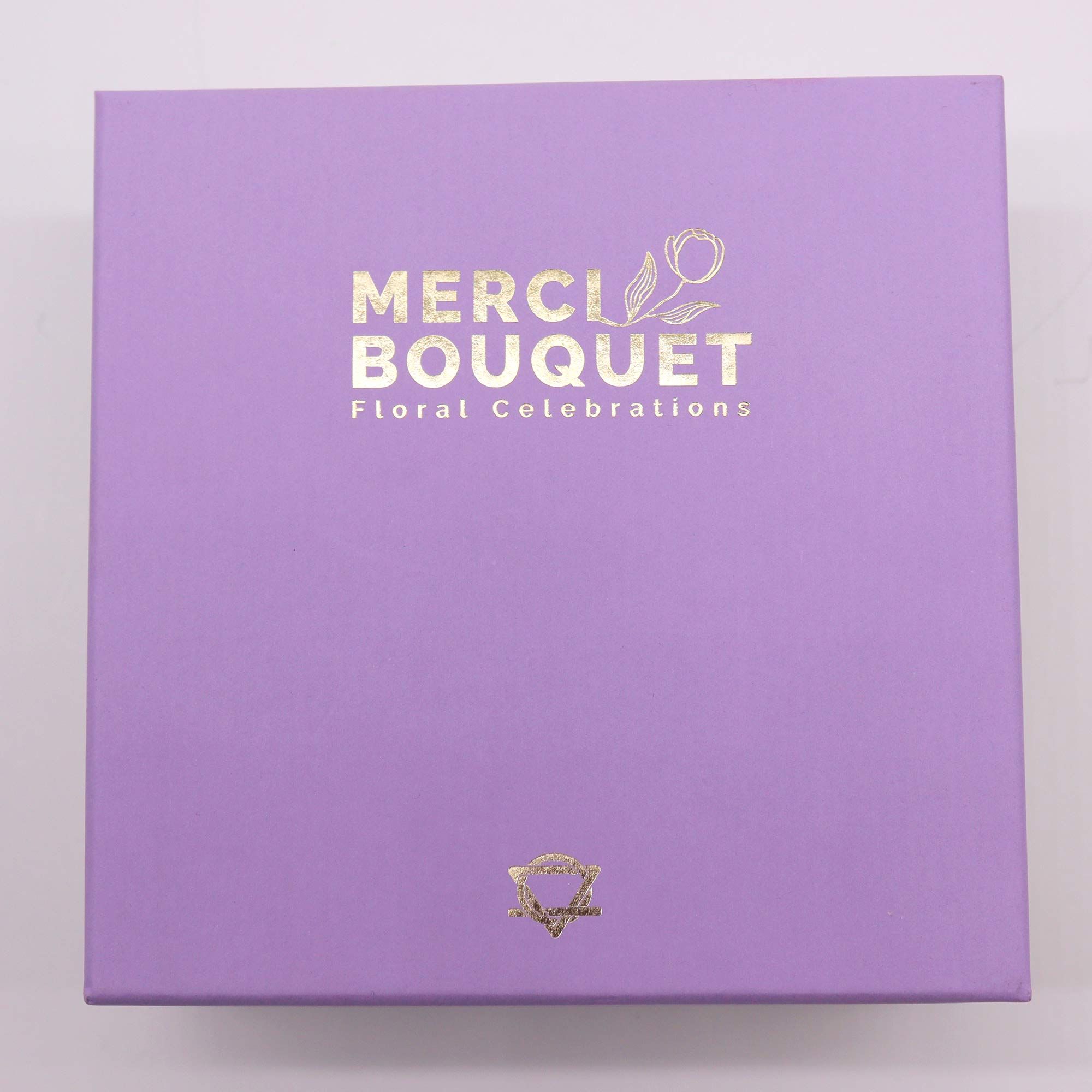 Merci Square Gift Box - Baby Blessings Blue