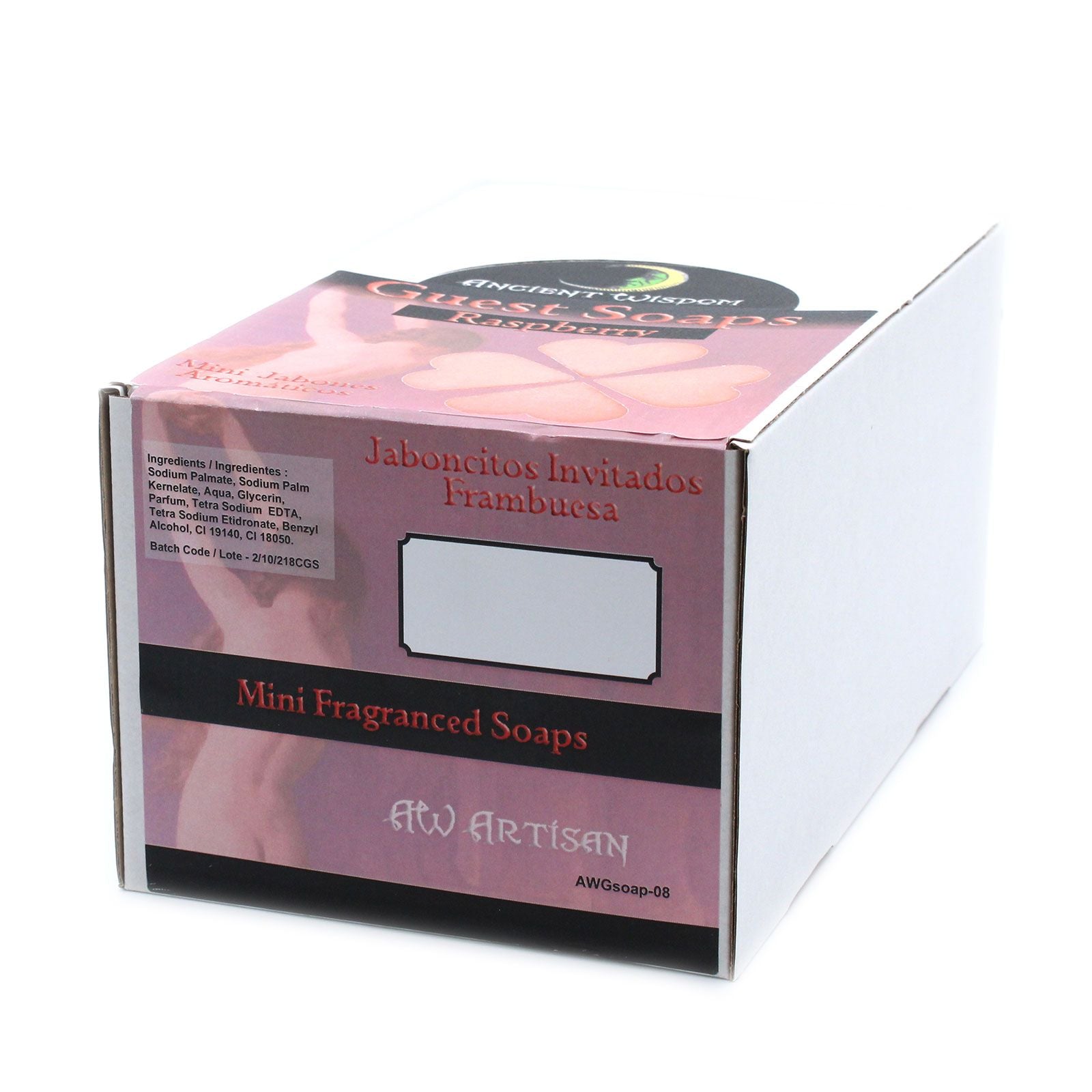 Heart Guest Soaps 10x - Raspberry
