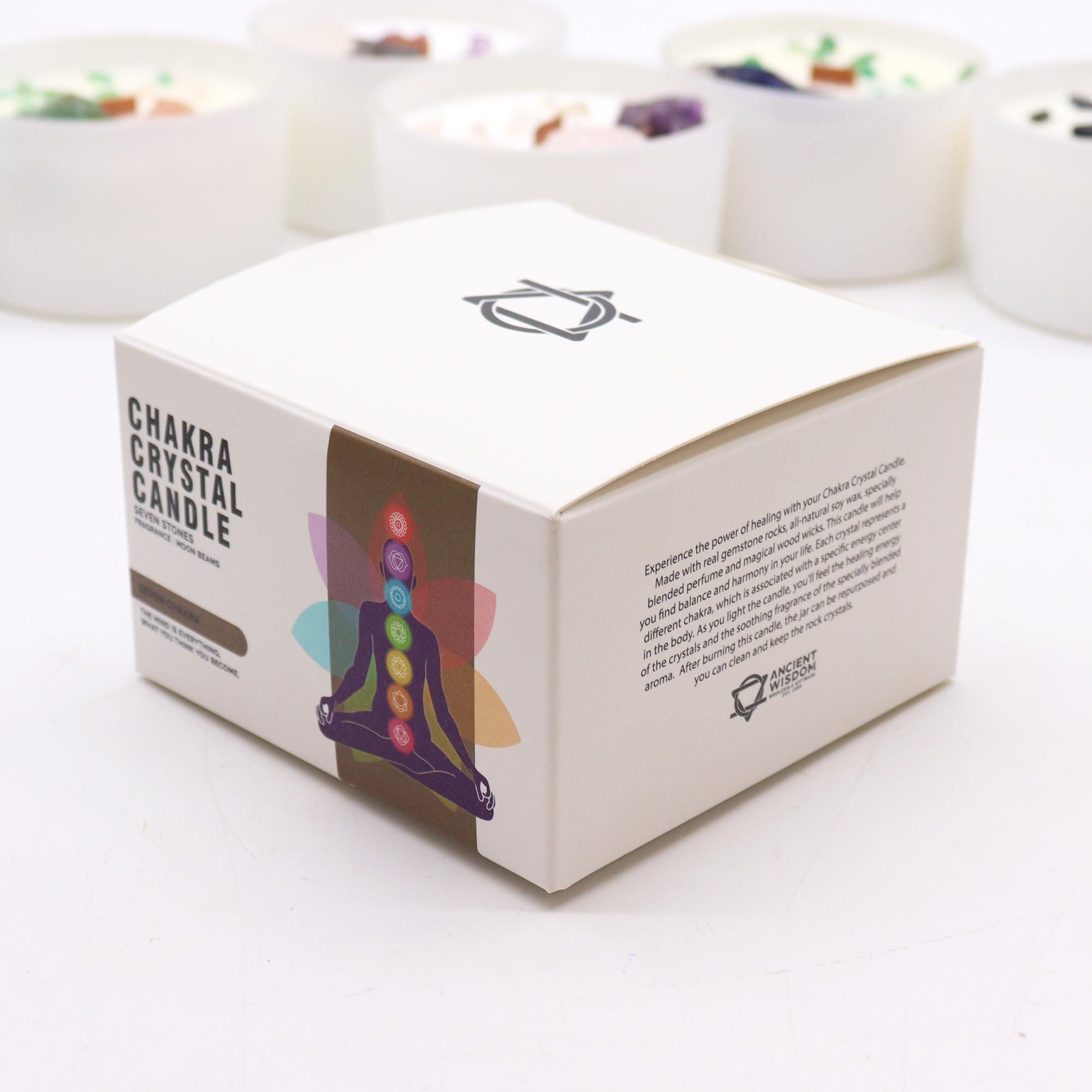 Chakra Large Crystal Candles - Seven Charkra