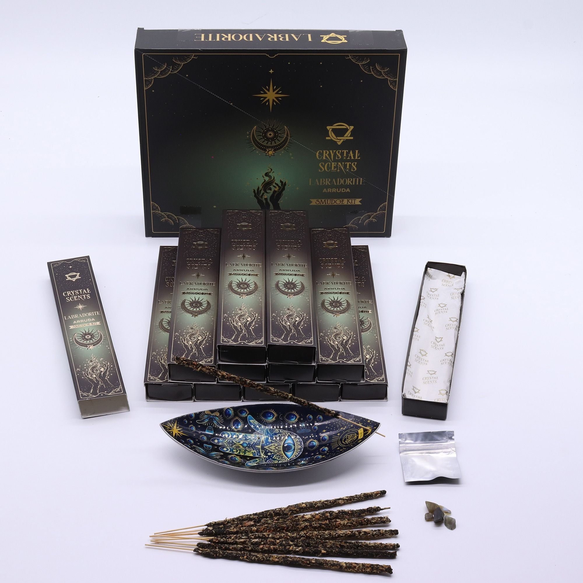 Crystal Scents Smudge Incense - Labradorite - Arruda
