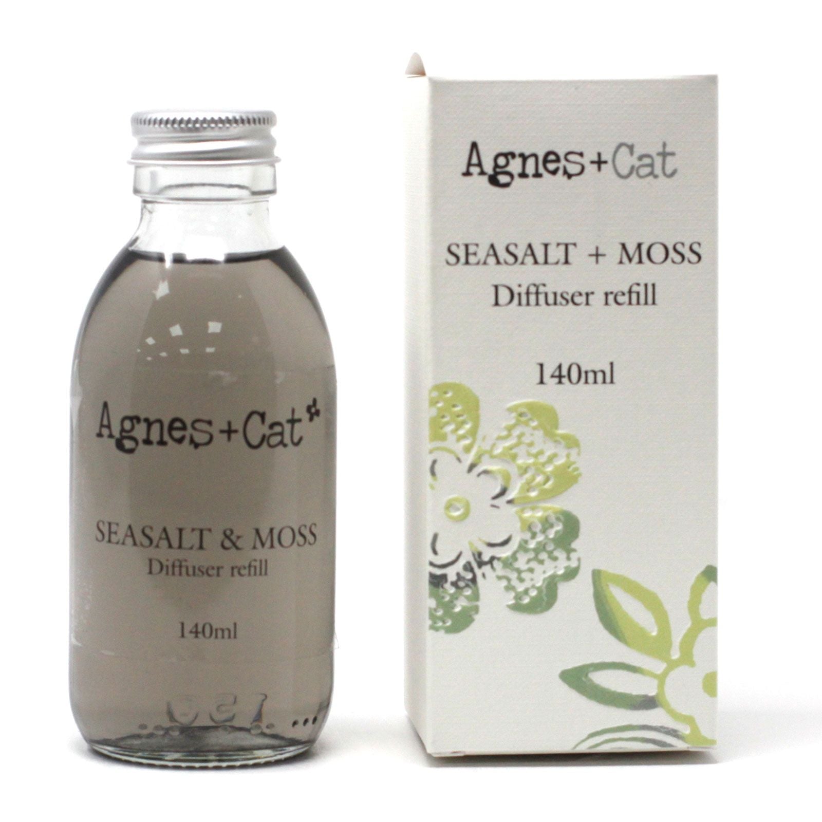 Agnes + Cat Reed Diffuser Refill 140 ml – Sea Salt and Moss