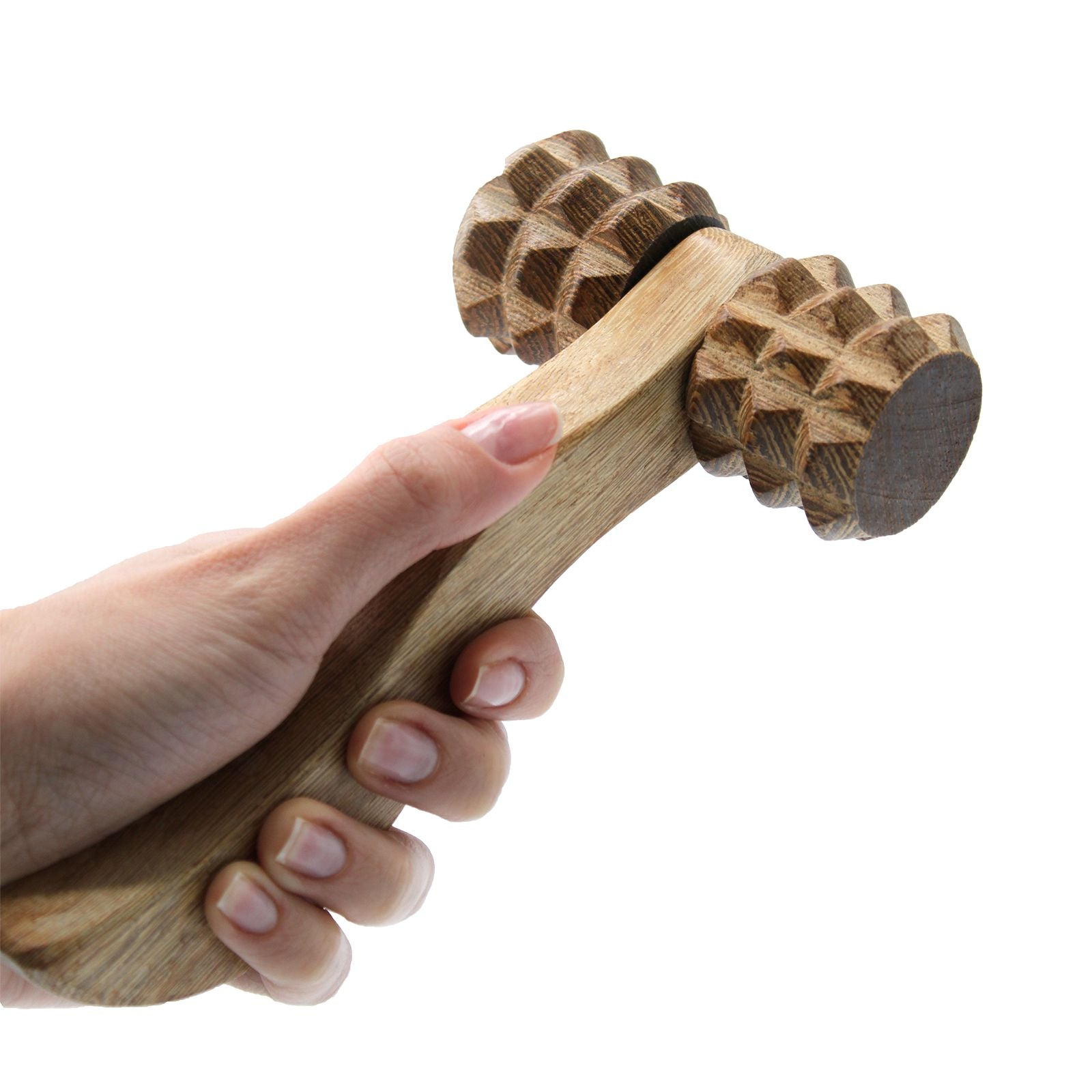 Redwood Massage Tool - Ribbed Hand Roller