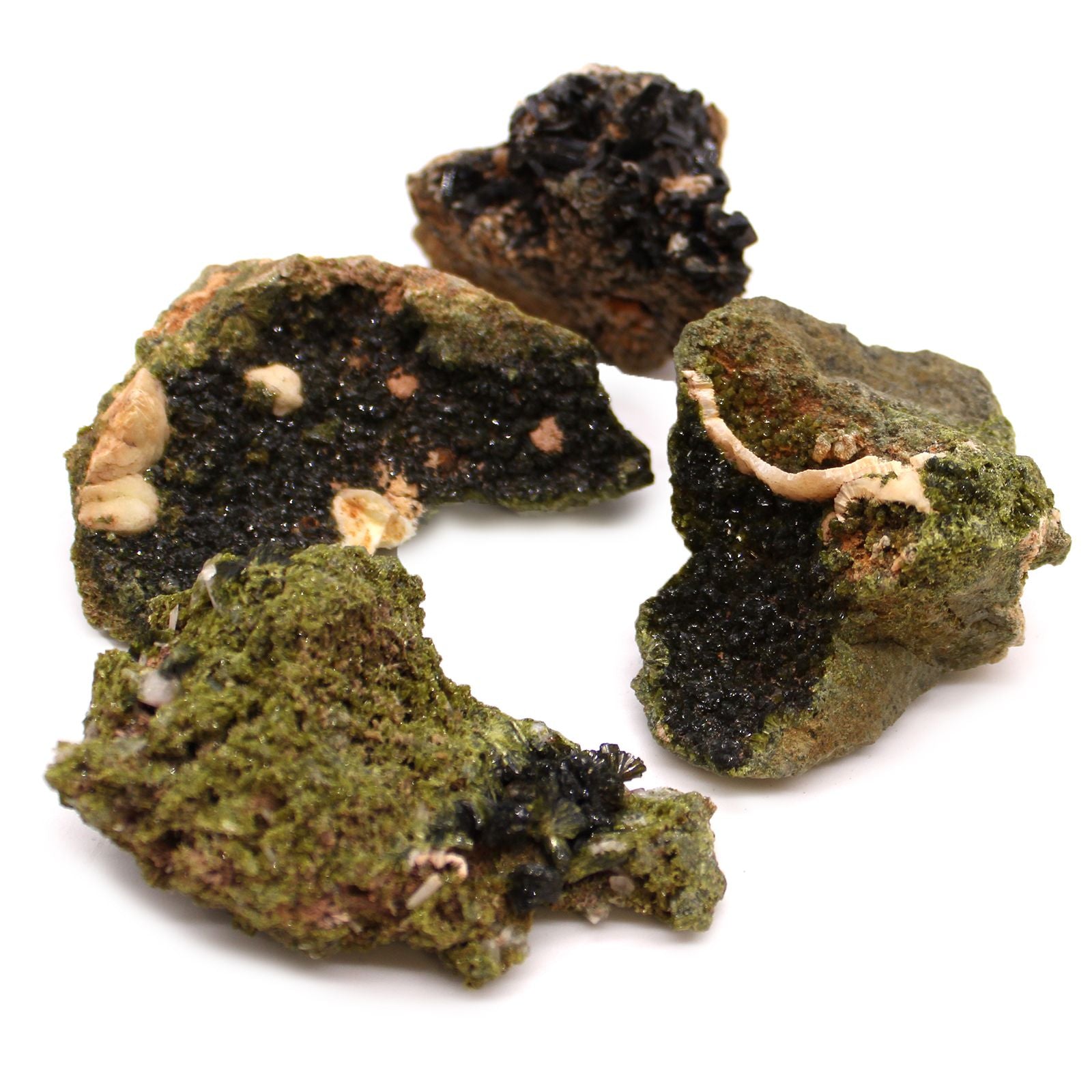 Mineral Specimens - Epidote (Approx. 10 Pieces per Tray)