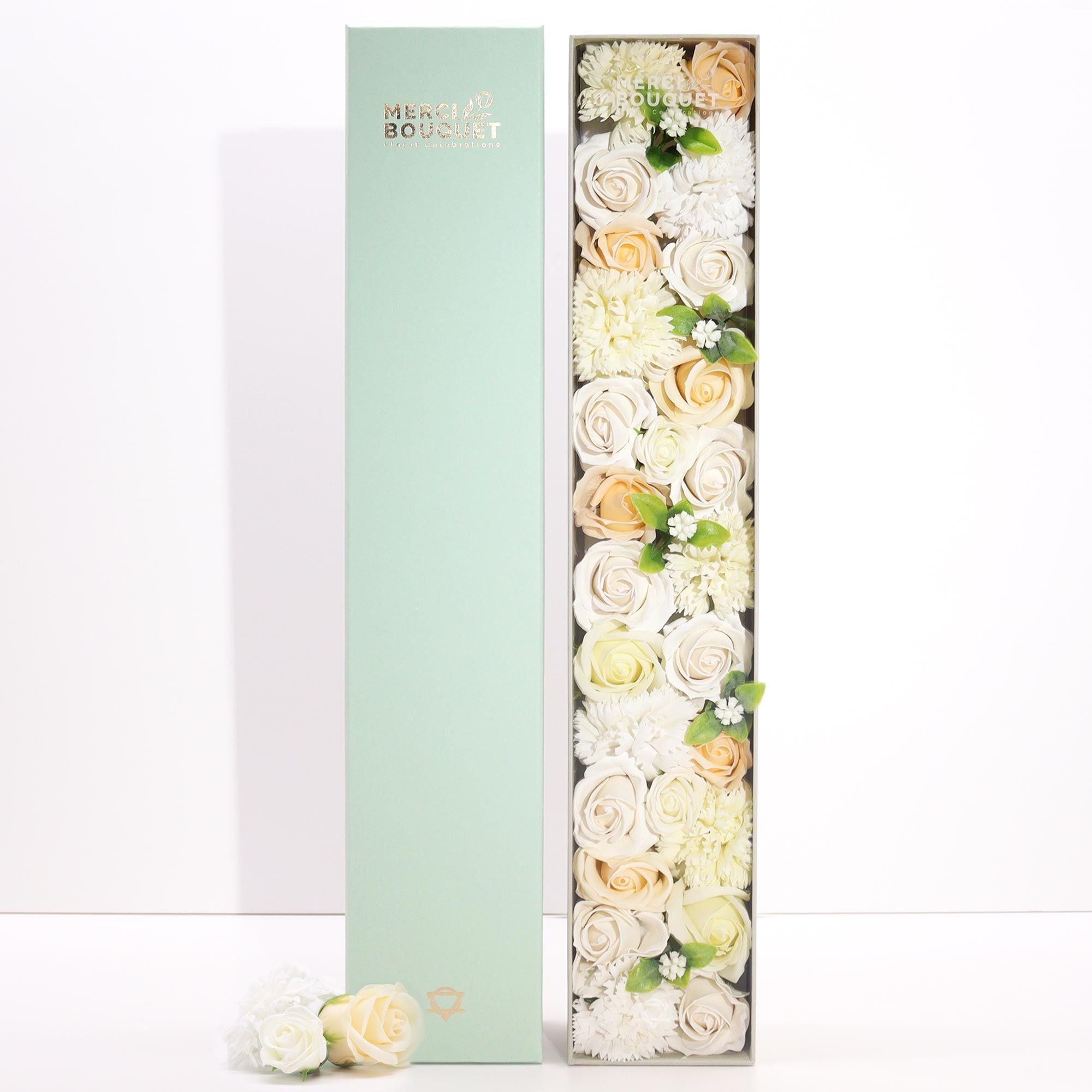 Merci Extra Long Gift Box – Wedding Blessings White & Ivory