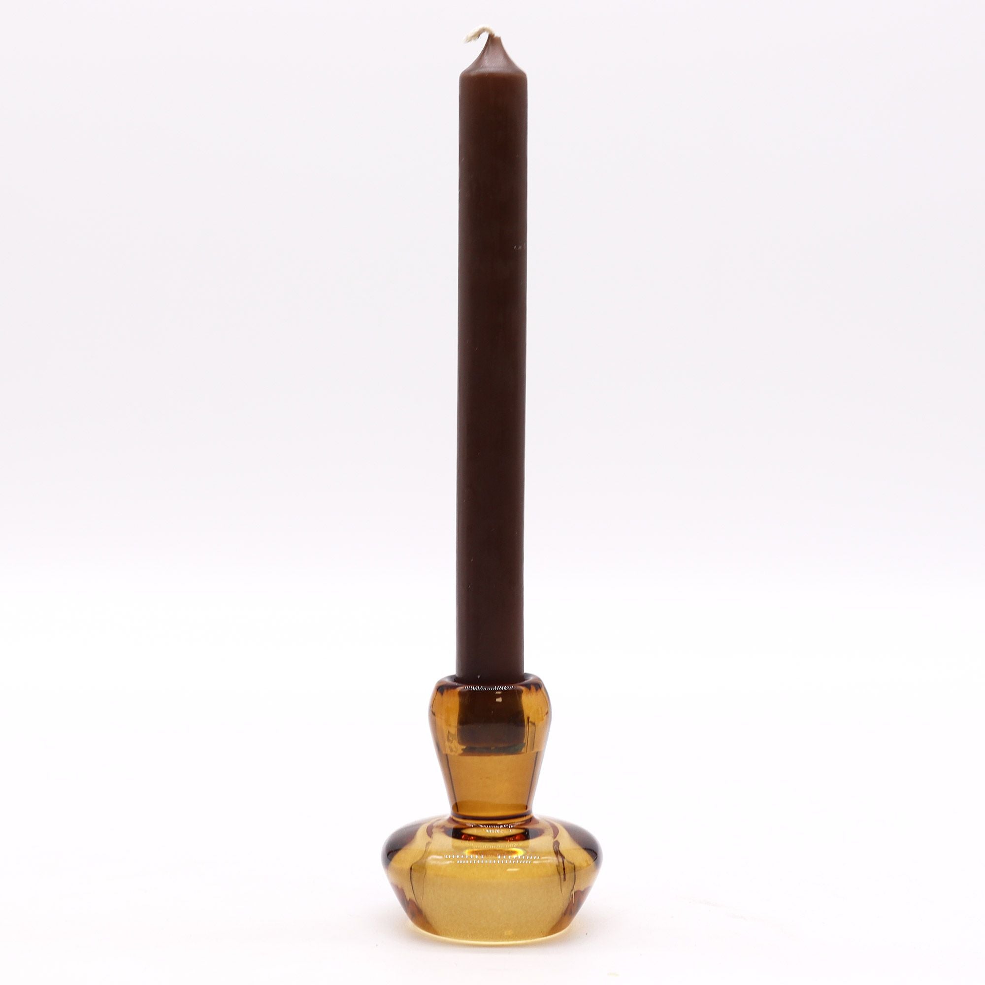 Mushroom Flip Dinner Candle Tealight Holder Set of 2 – Antique Amber