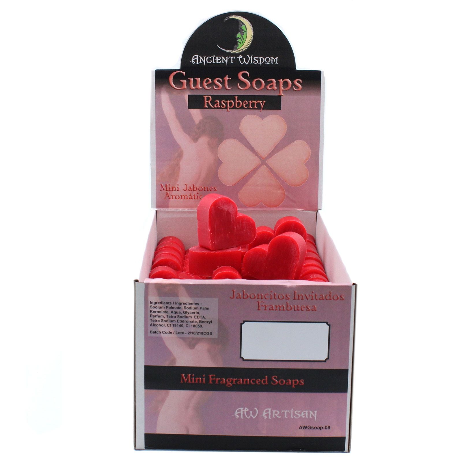 Heart Guest Soaps 10x - Raspberry