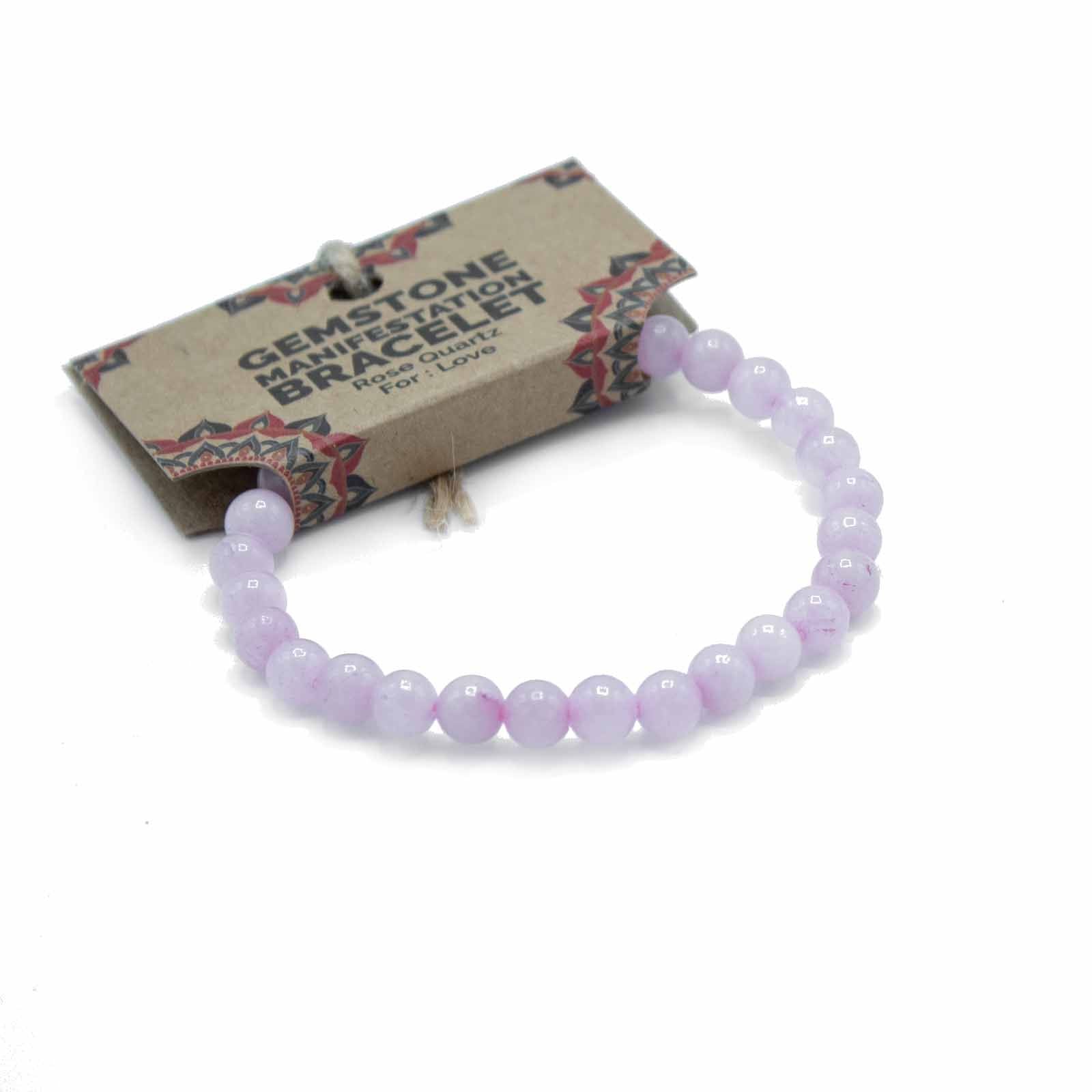 Gemstone Manifestation Bracelet - Rose Quartz (Love)