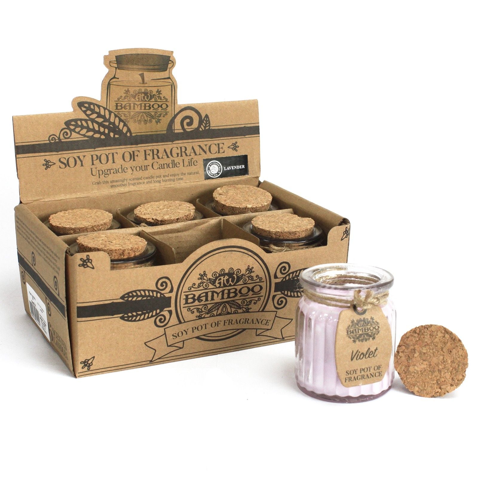 Soy Fragrance Candle Pot – Violet