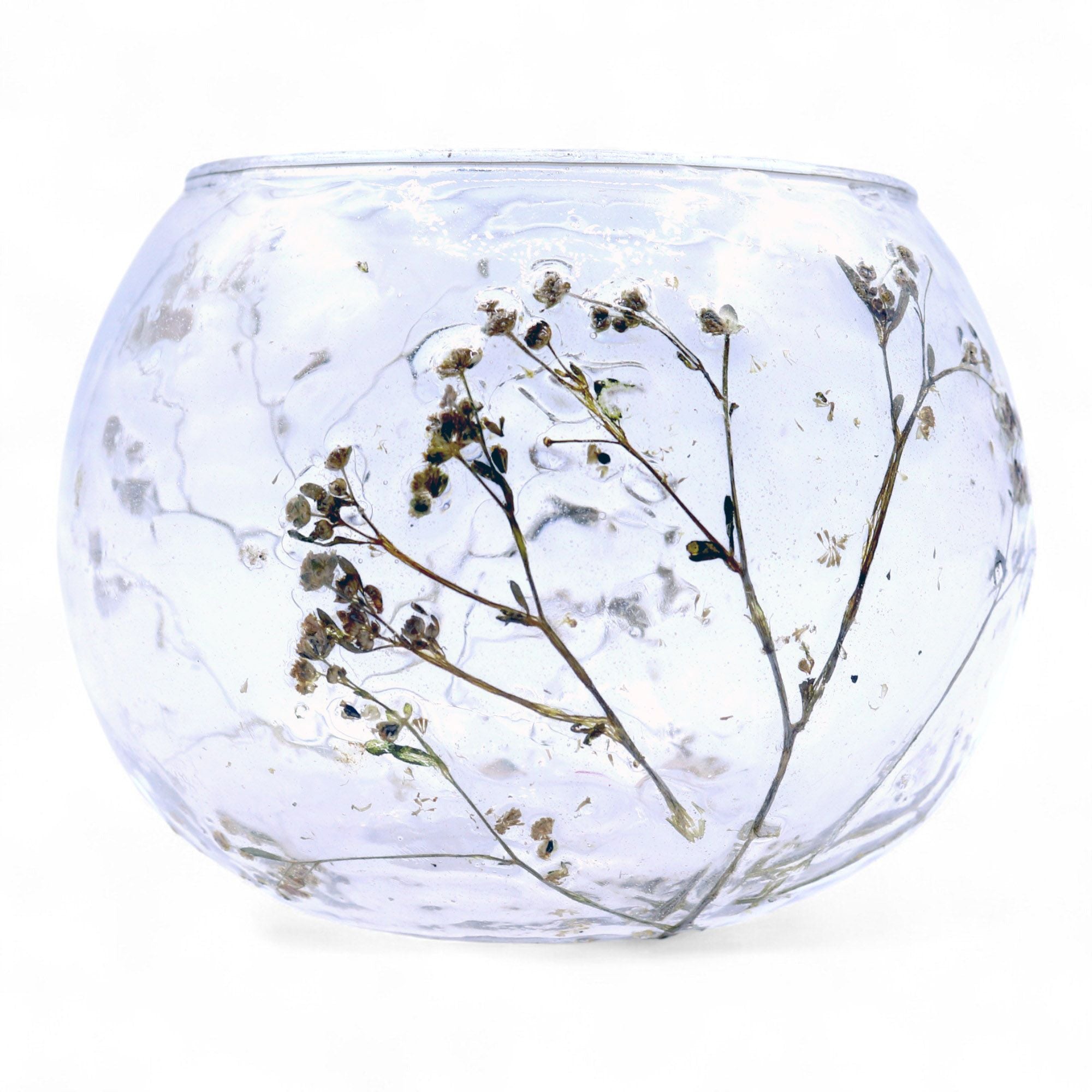 Natural Floral Glass – Bowl Candle Holder – Margarita
