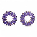 Lavender Vintage Glass Earrings - Loop