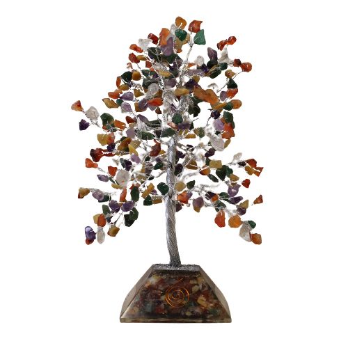 Gemstone Tree (320 Stones) - Multi Stones on Orgonite Base