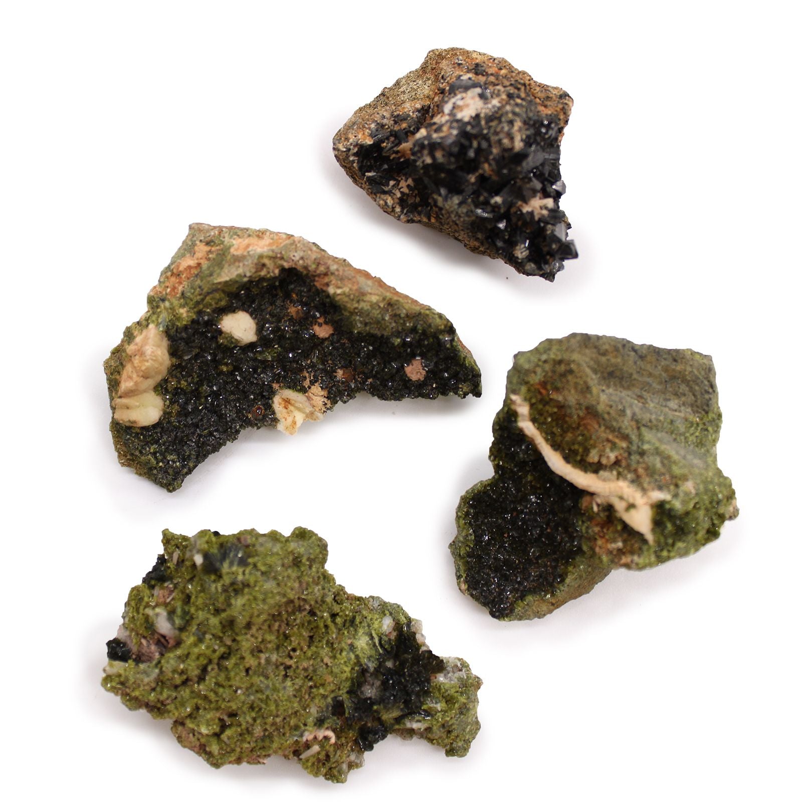 Mineral Specimens - Epidote (Approx. 10 Pieces per Tray)