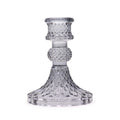 Vintage Dinner Candle Holders Set of 2 – Midnight Grey