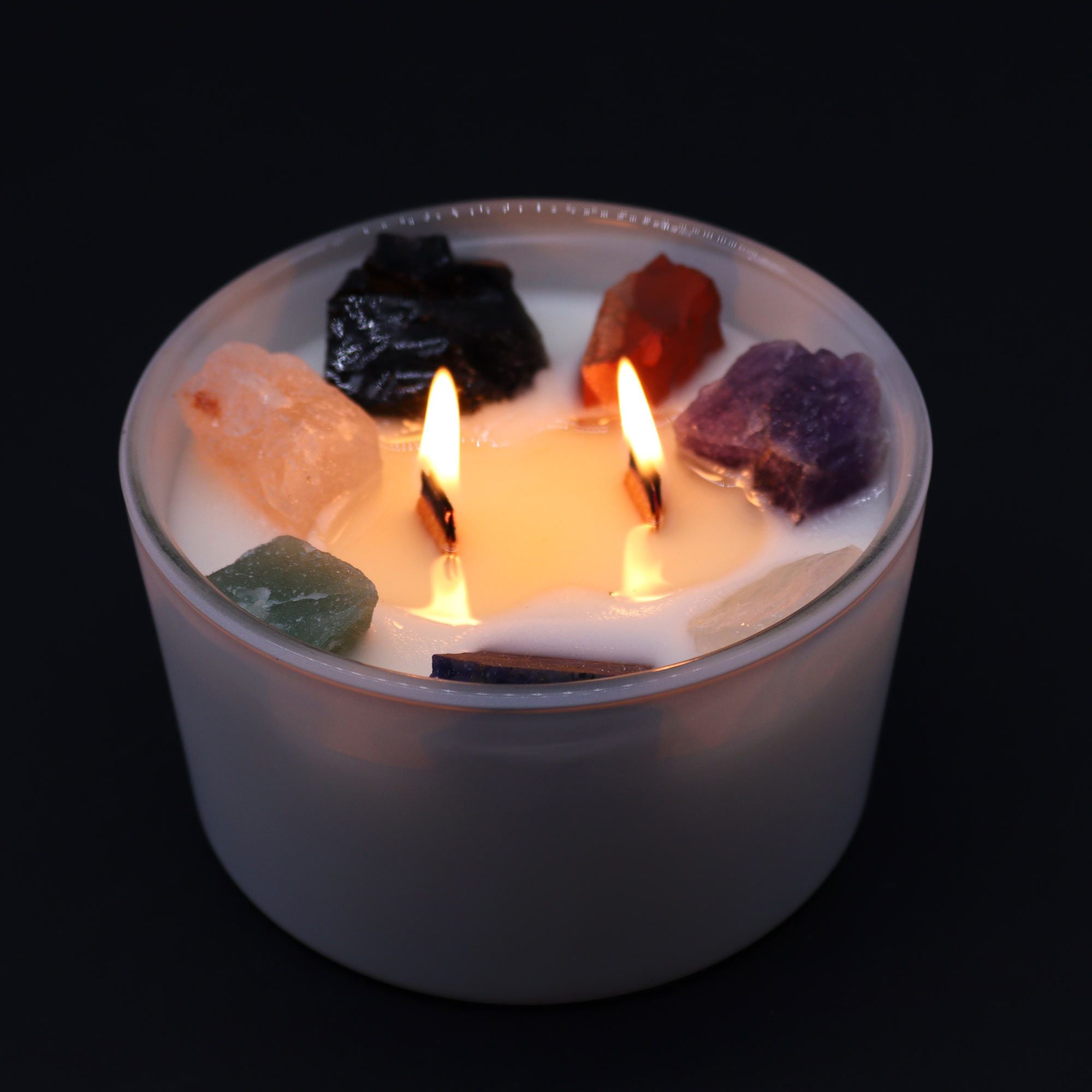 Chakra Large Crystal Candles - Seven Charkra