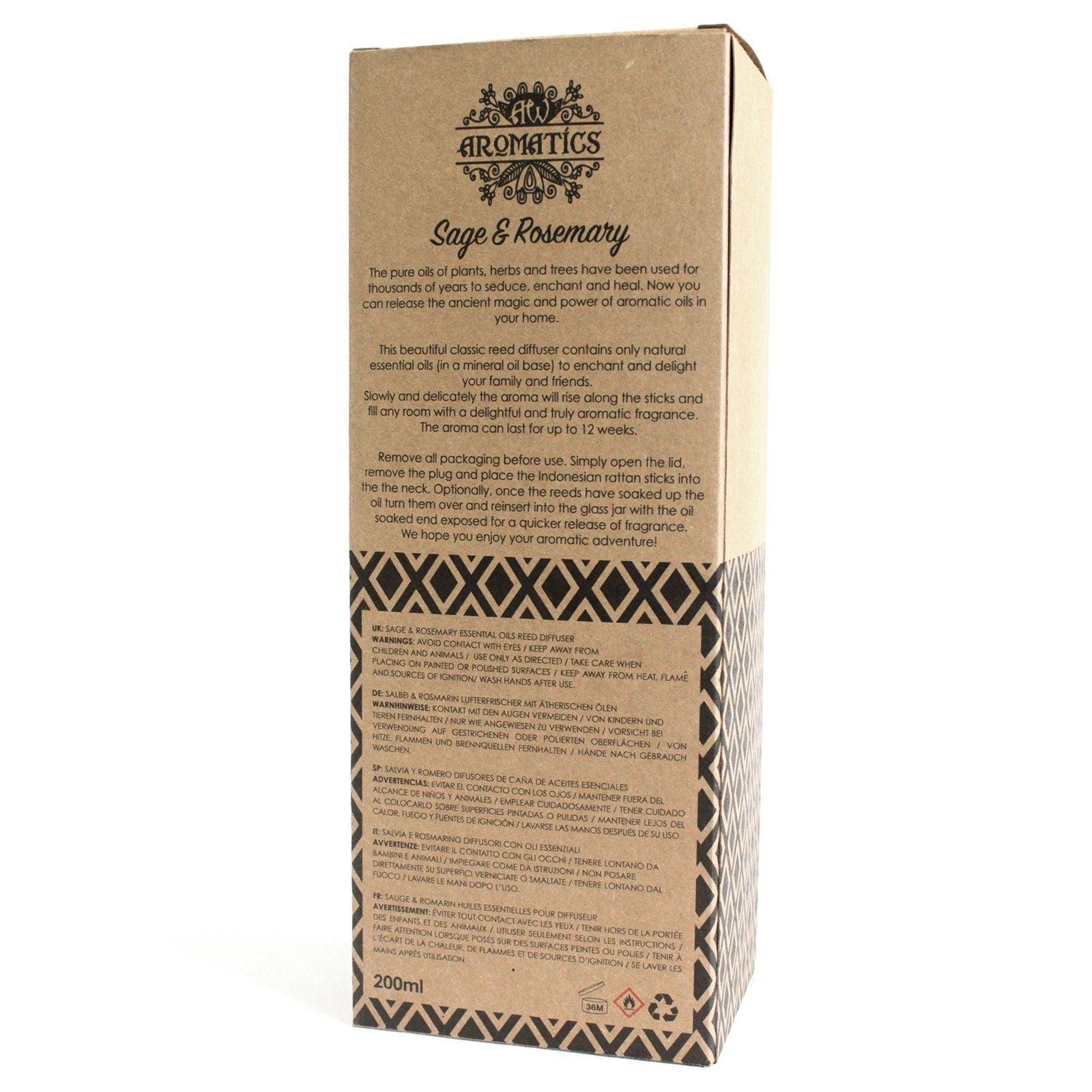 Reed Diffuser 200 ml – Sage & Rosemary