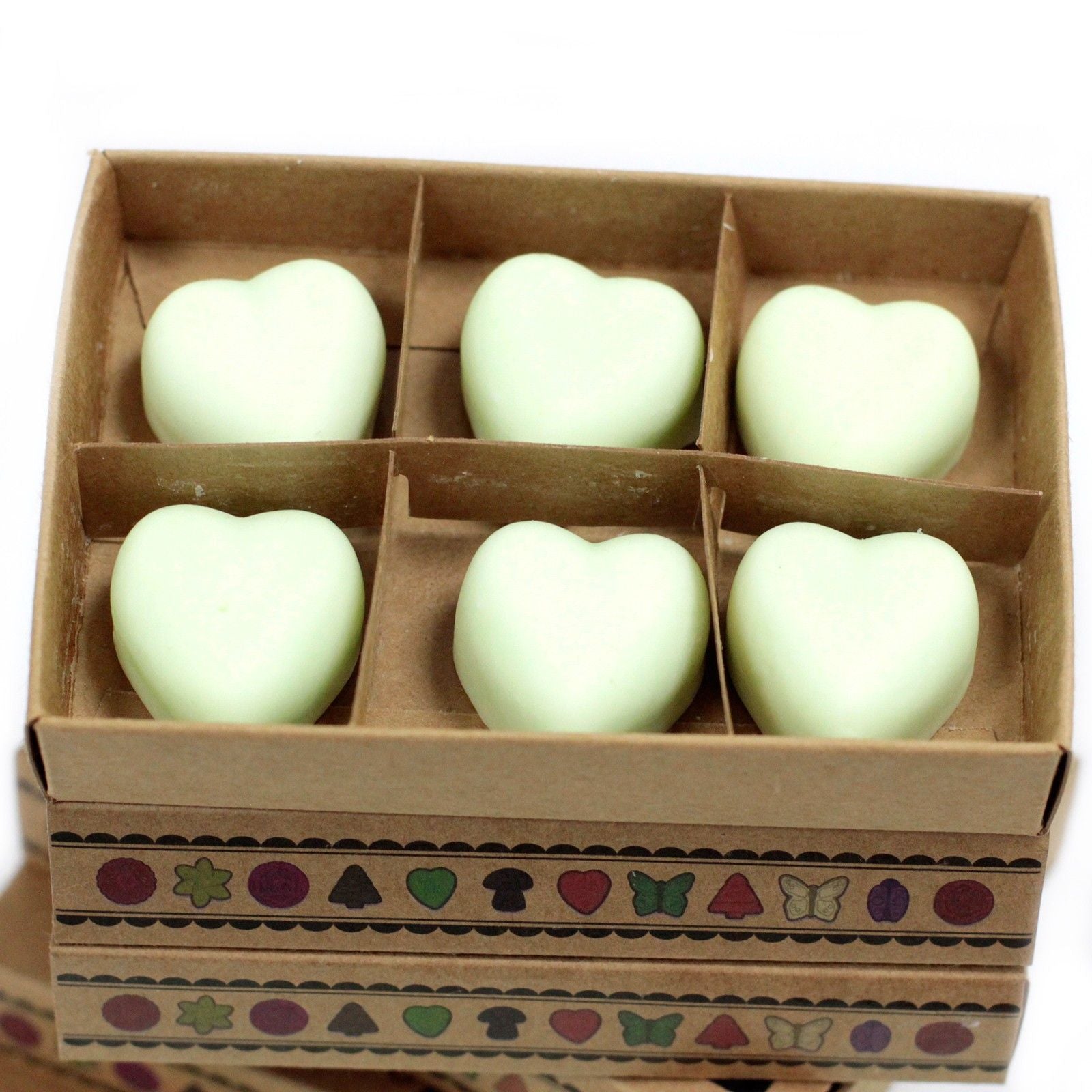 Box of 6 Wax Melt Hearts - Mint & Menthol