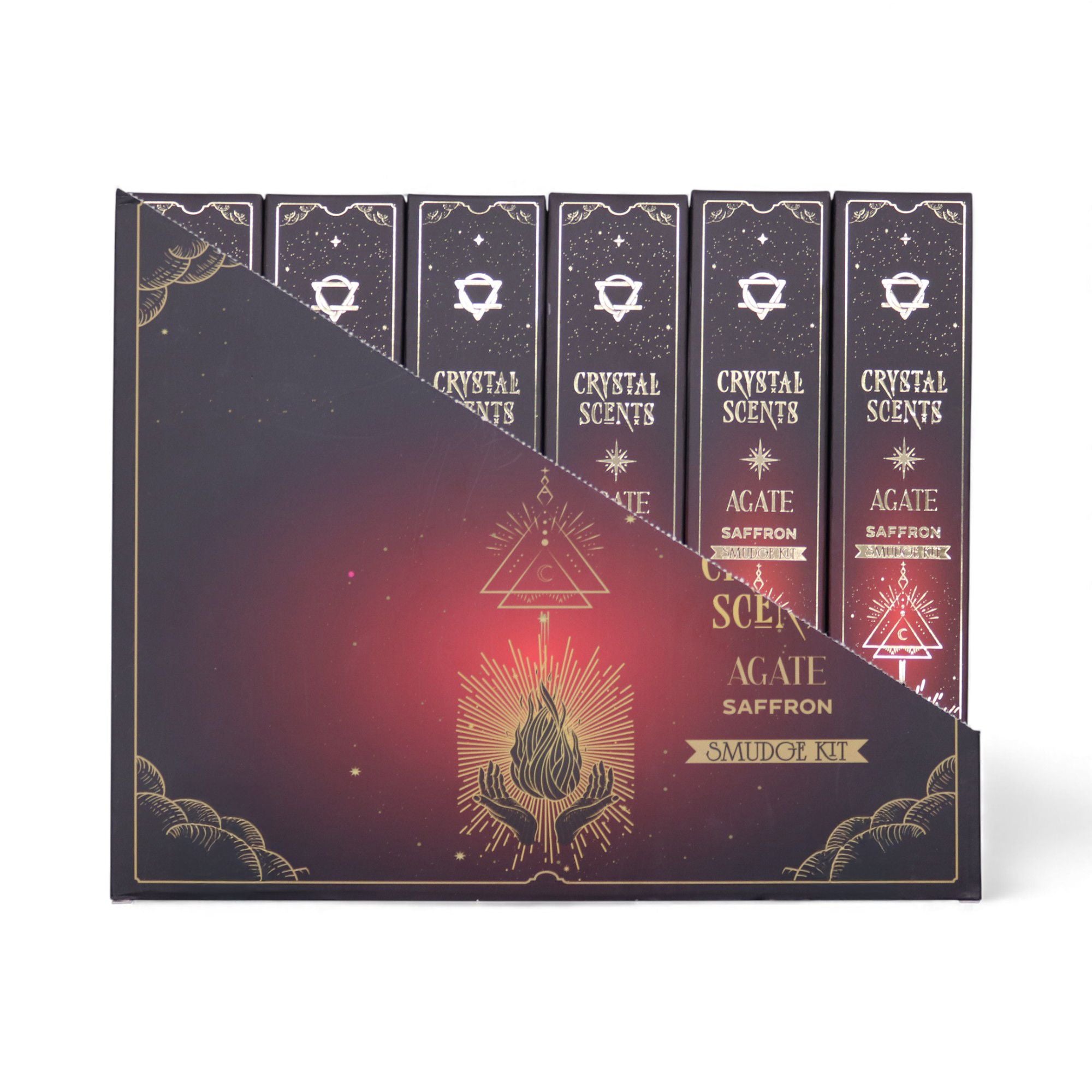 Crystal Scents Smudge Incense - Red Agate - Saffron