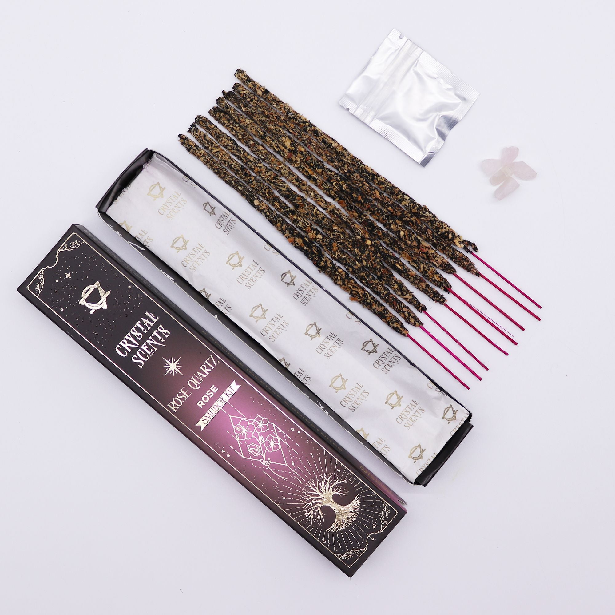 Crystal Scents Smudge Incense - Rose Quartz - Rose