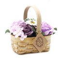 Mittlerer Weidenkorb-Blumenstrauß – Flieder
