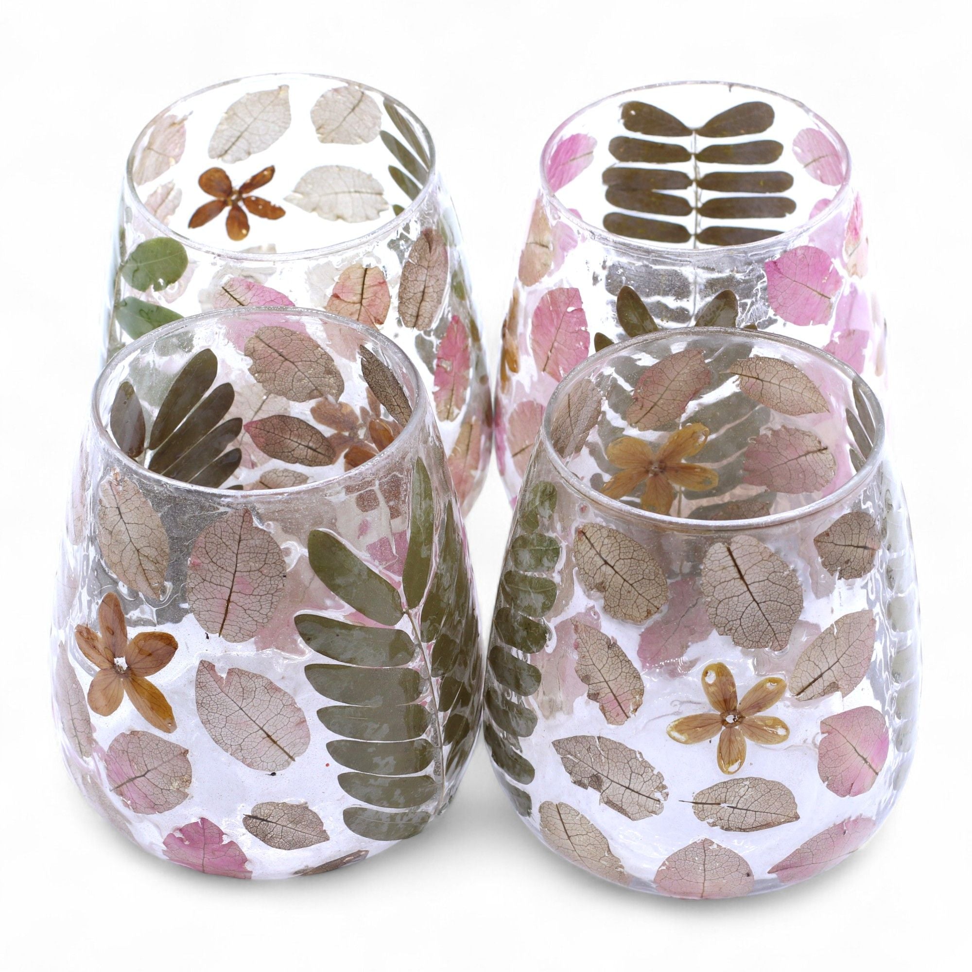 Natural Floral Glass – Vase Candle Holder – Primavera