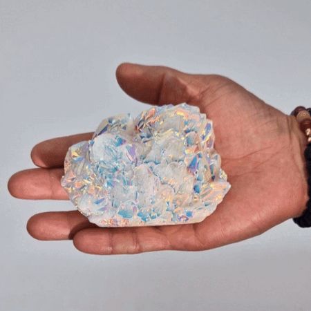 Enhanced Natural Quartz Cluster - Aura Angel Quartz (Approx. 8–15 cm)