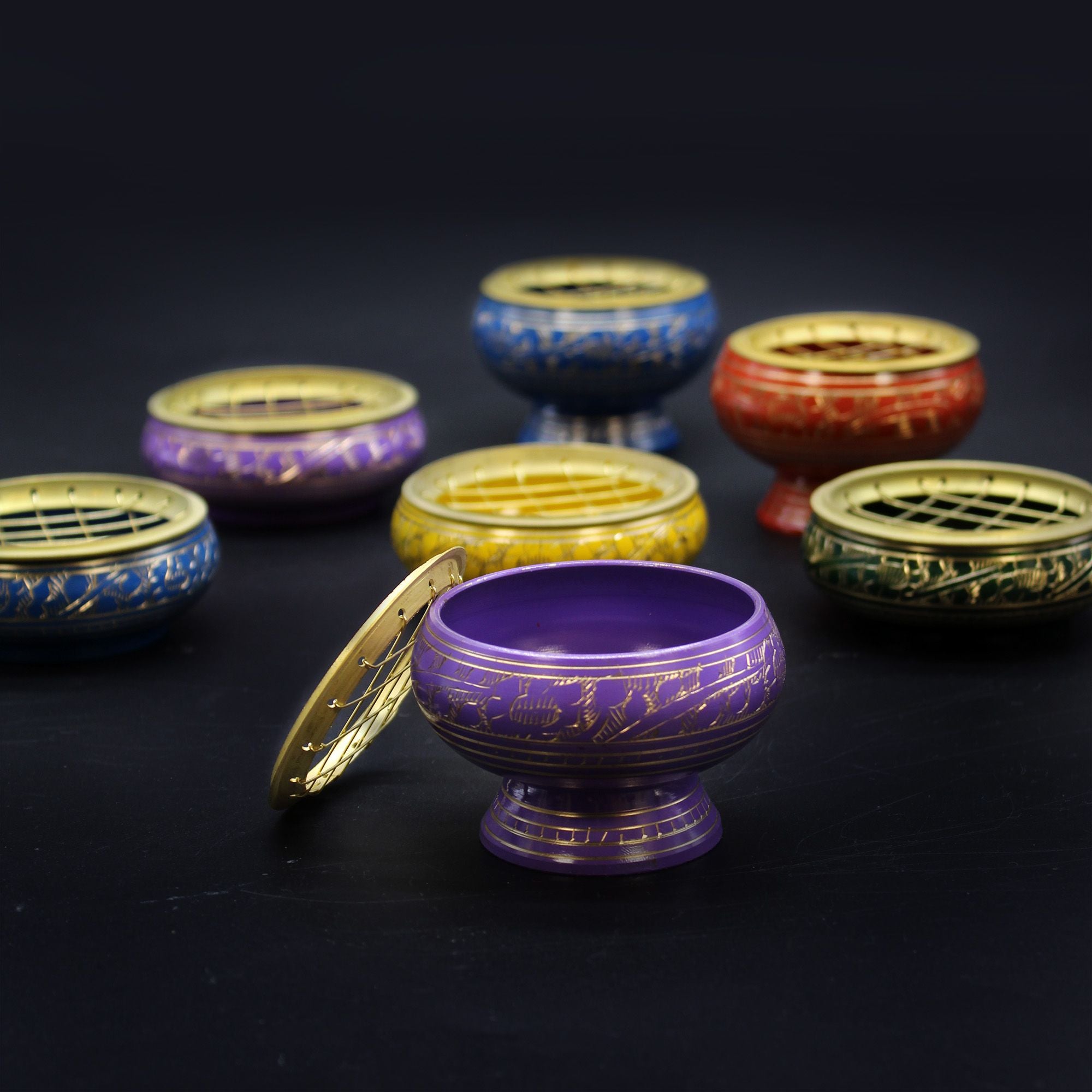 Chakra Räuchergefäß "Crown" (Holzkohle)
