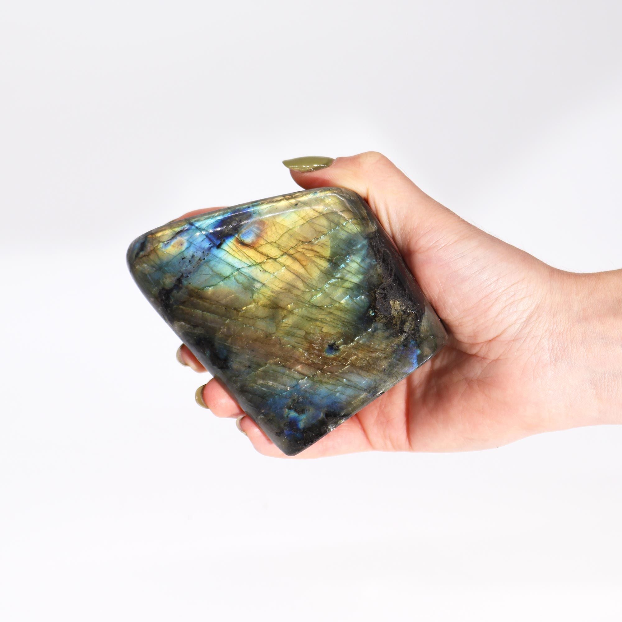 Madagascar Labradorite Large Stone (Approx. 80–110 mm)