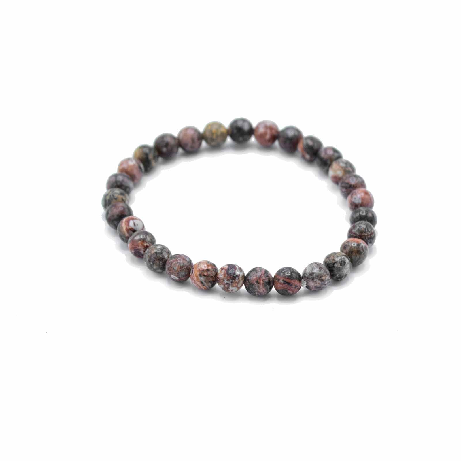 Gemstone Manifestation Bracelet - Leopard Skin Jasper (Courage)
