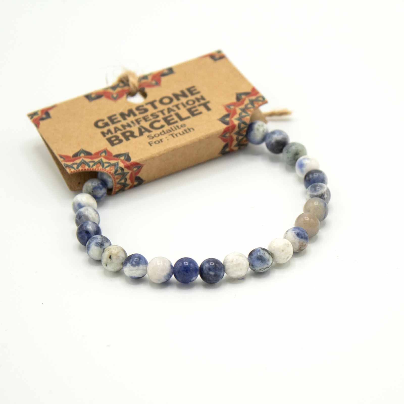 Gemstone Manifestation Bracelet - Sodalite (Truth)