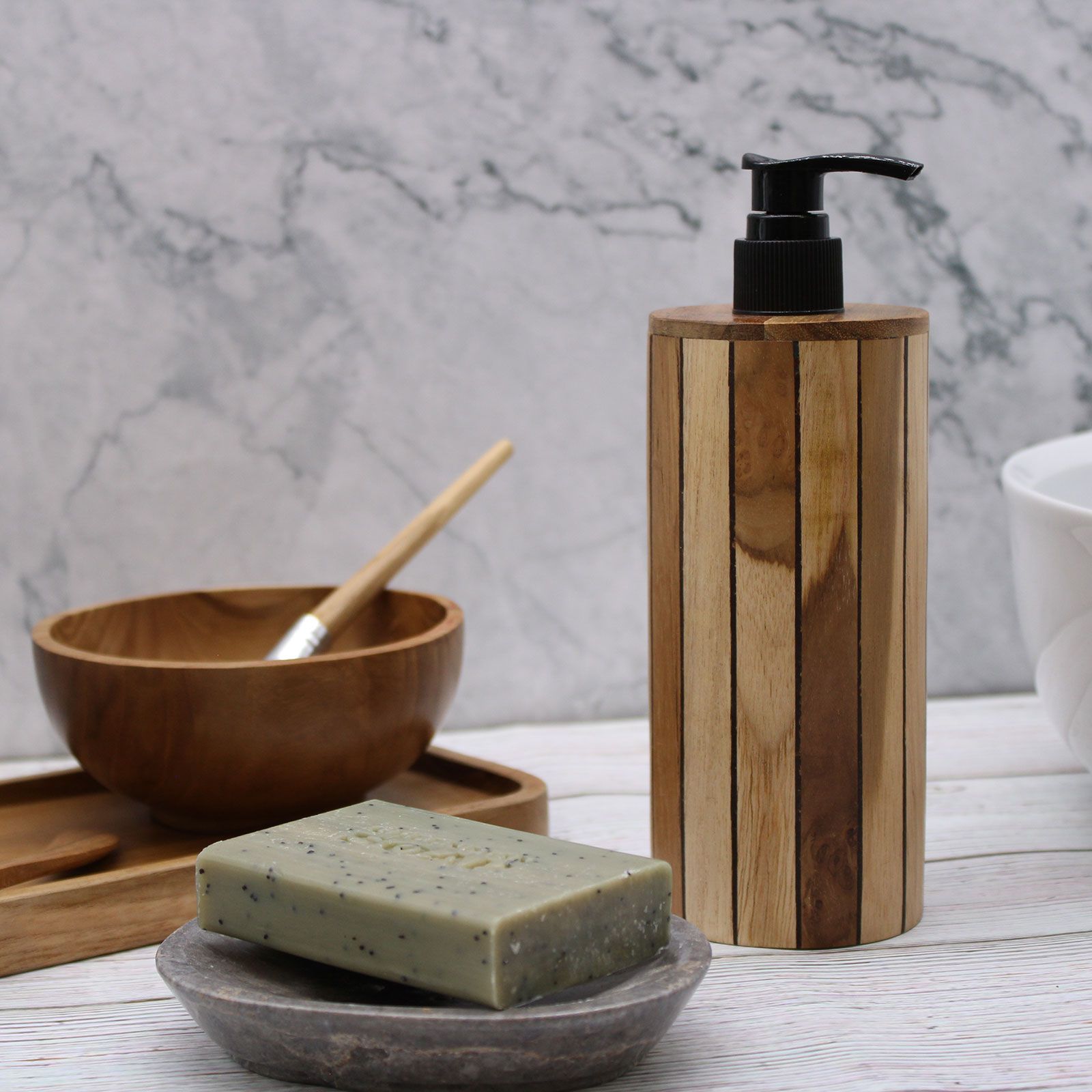Teakwood – Round Soap Dispenser 200ml
