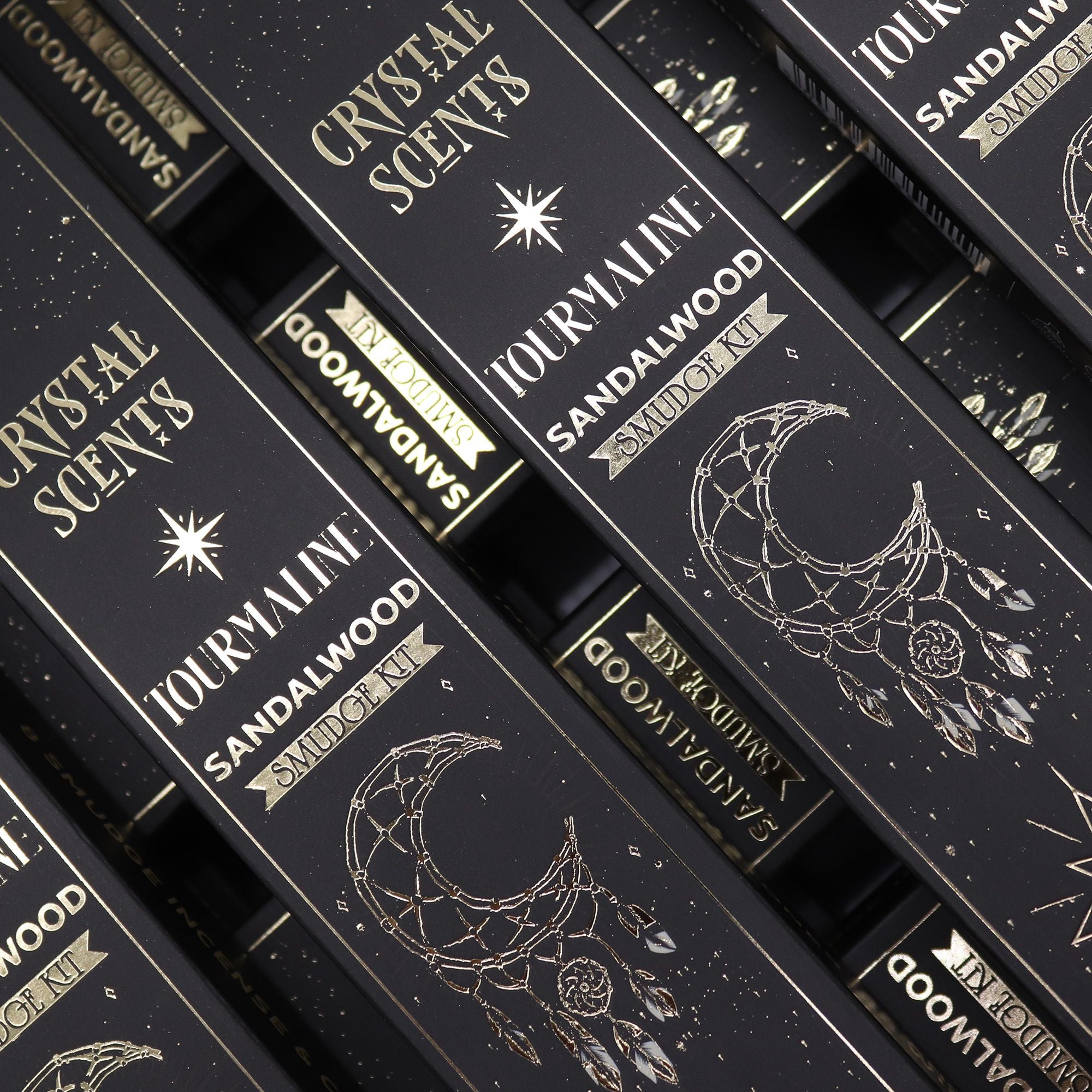 Crystal Scents Smudge Incense - Tourmaline - Sandalwood