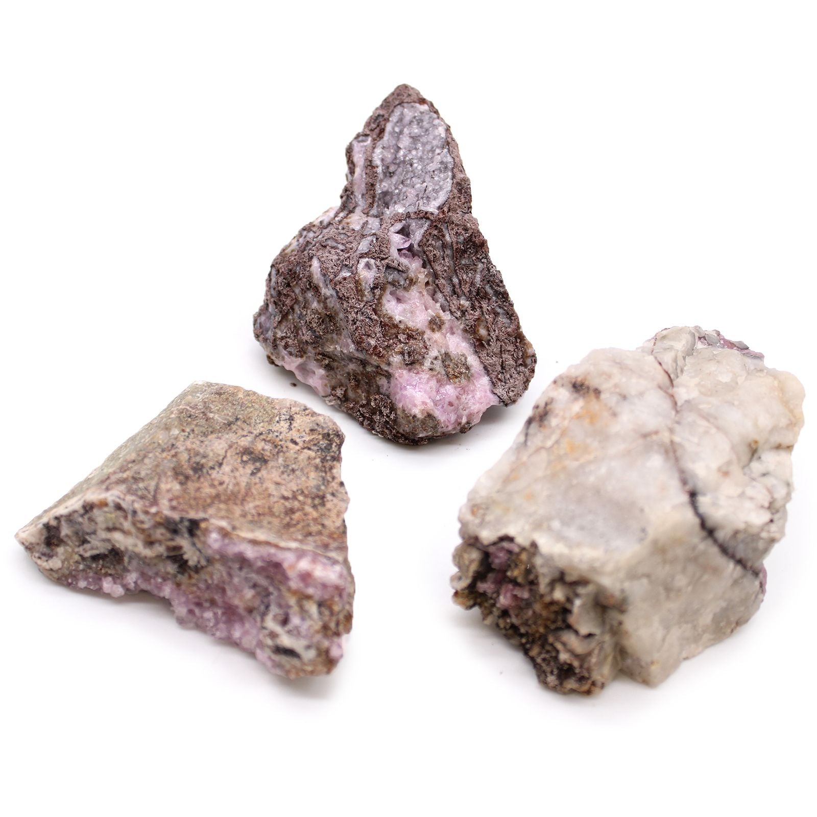 Mineral Specimens - Cobalt Calcite (Approx. 25 Pieces per Tray)