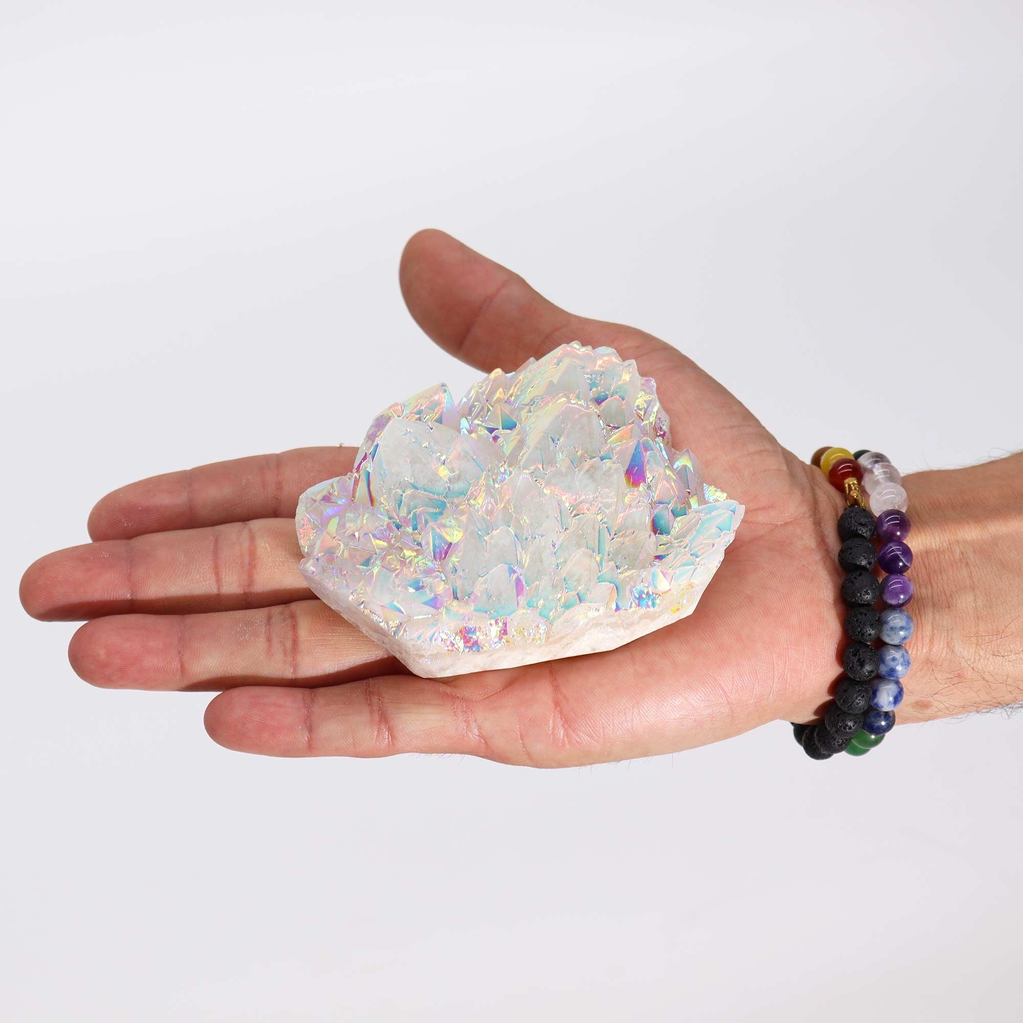 Enhanced Natural Quartz Cluster - Aura Angel Quartz (Approx. 8–15 cm)