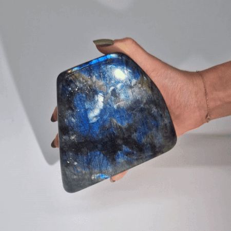 Madagascar Labradorite Statement Stone (Approx. 100–170 mm)