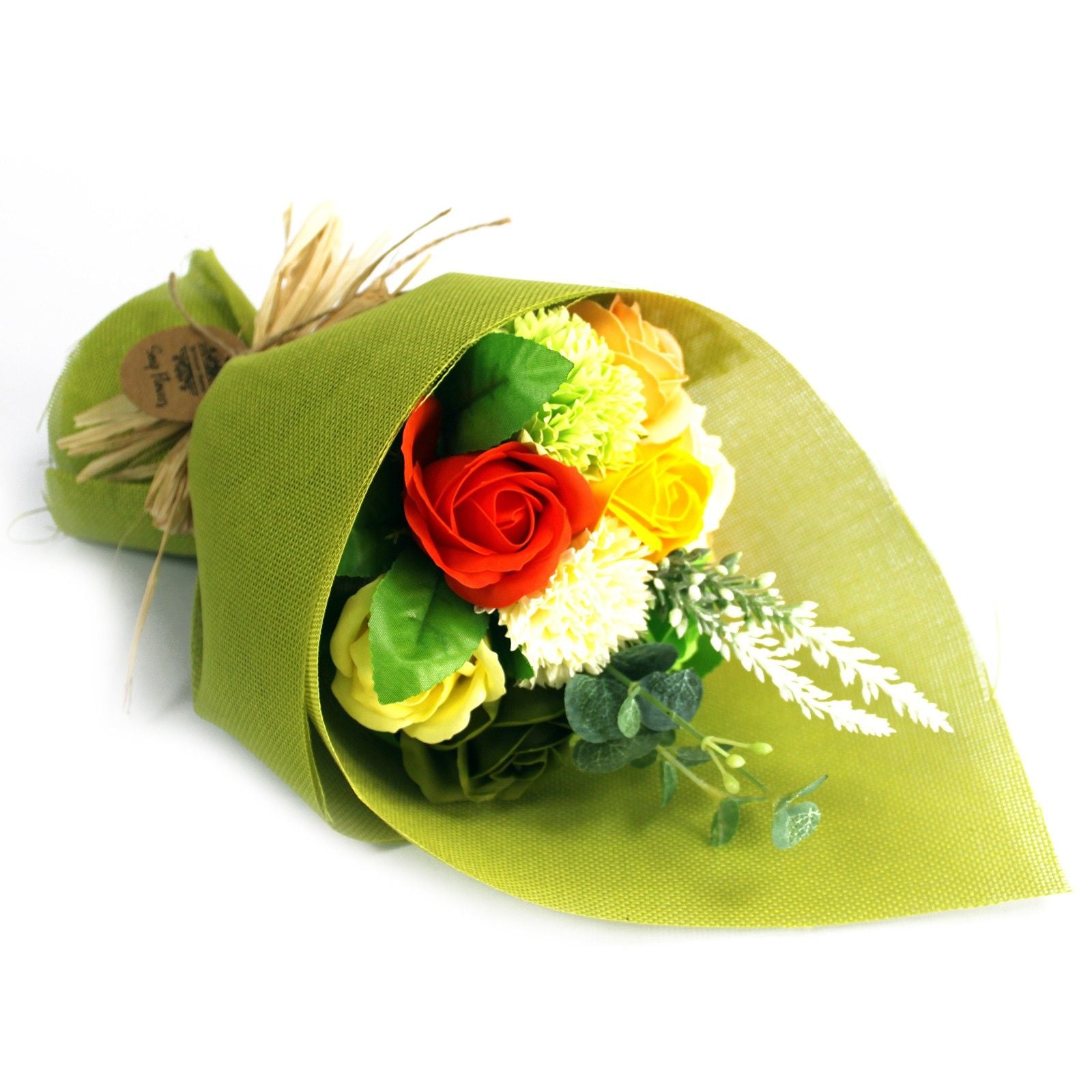 Stående Blomsterbukett - Grön Gul
