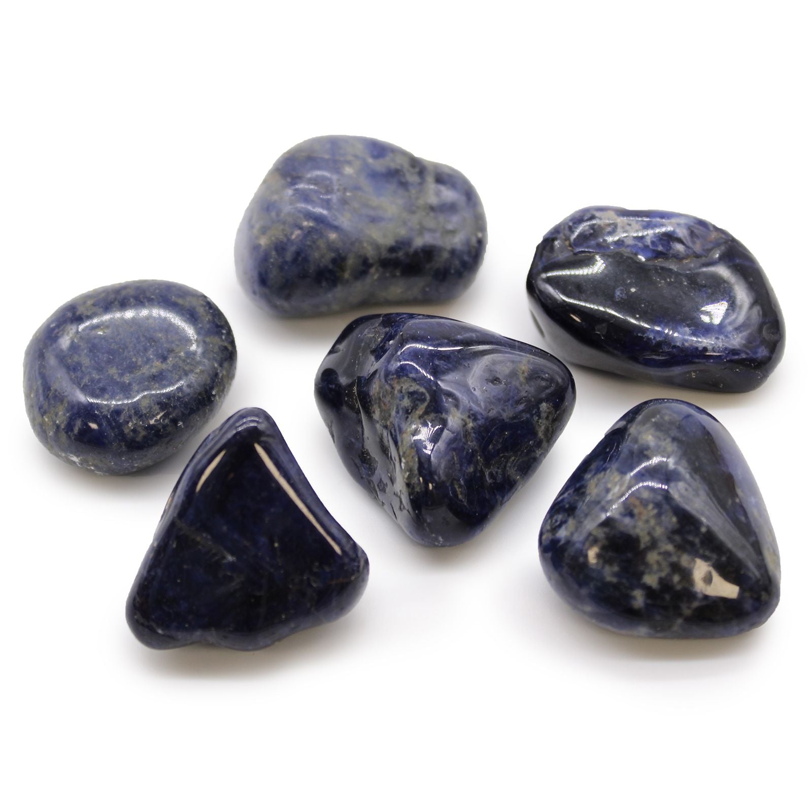African Tumble Stone x6 - Large - Sodalite (Pure Blue)