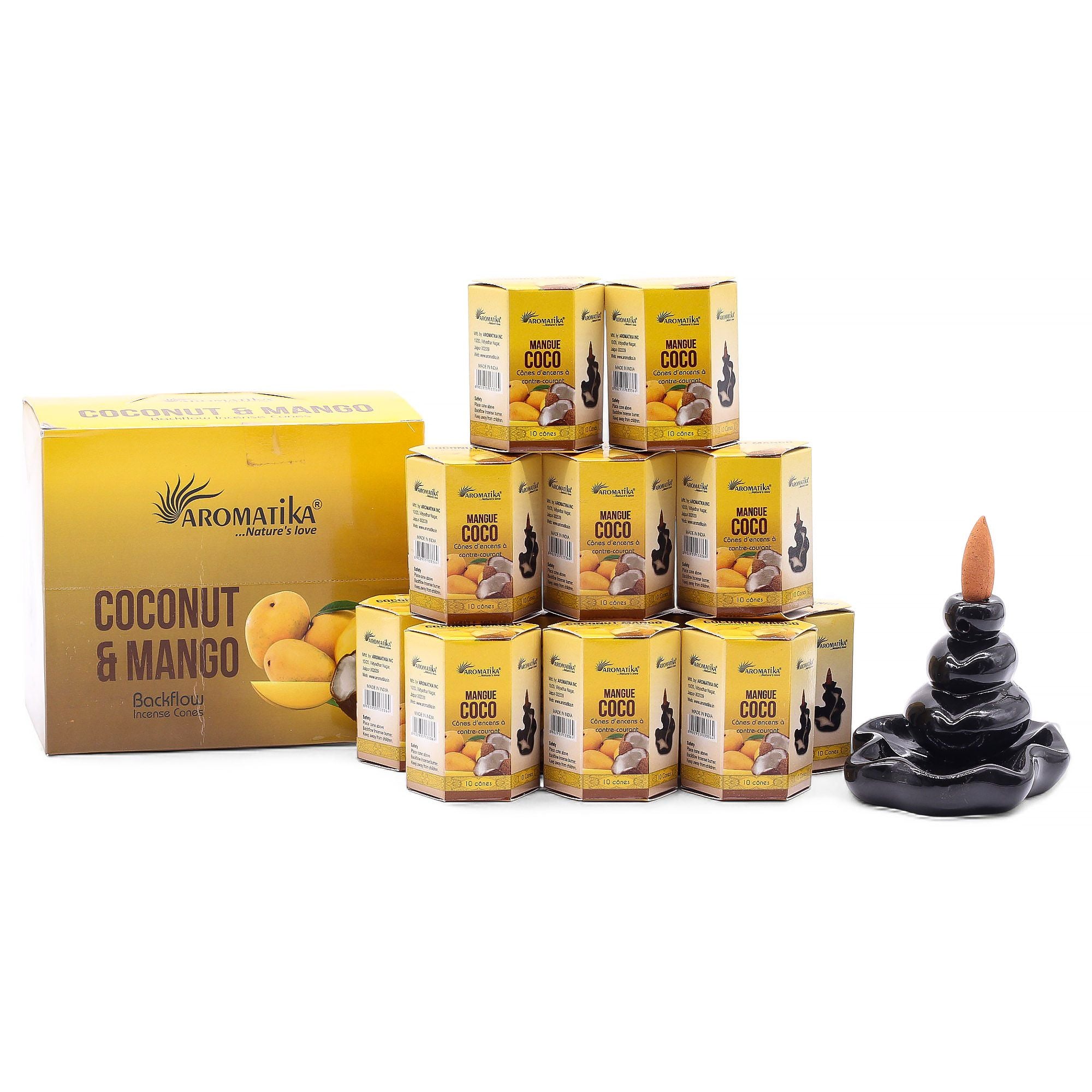 Masala Backflow Incense Cones - Coconut & Mango