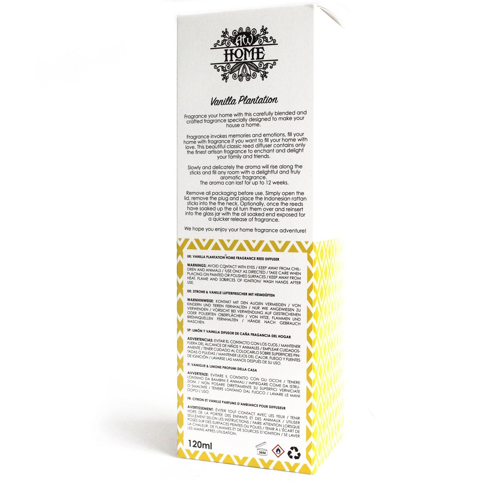 Reed Diffuser 120 ml – Vanilla Plantation