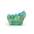Enhanced Natural Quartz Cluster - Aura Green Flame Quartz (Approx. 7–10 cm)