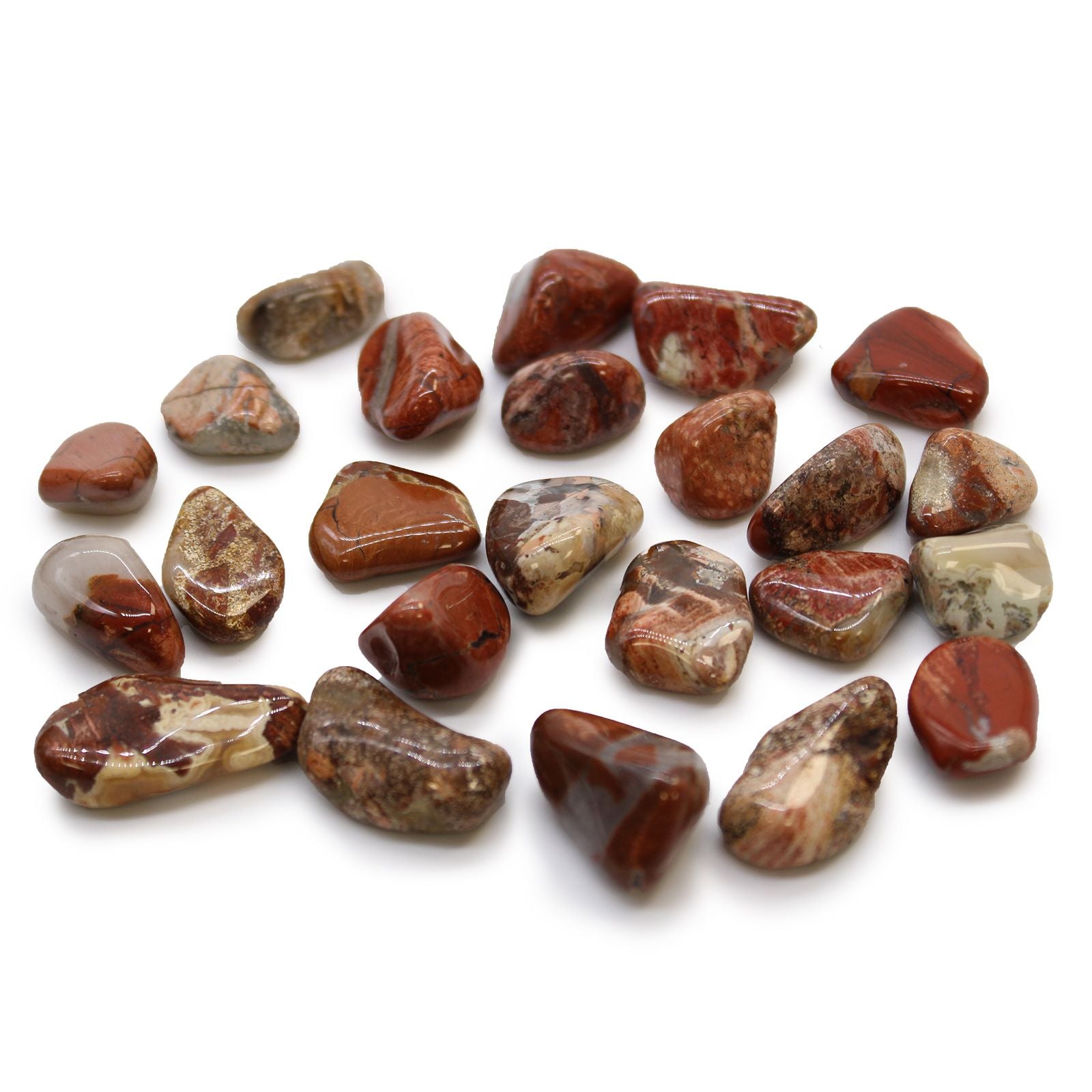 African Tumble Stone x24 - Small - Light Jasper (Brecciated)