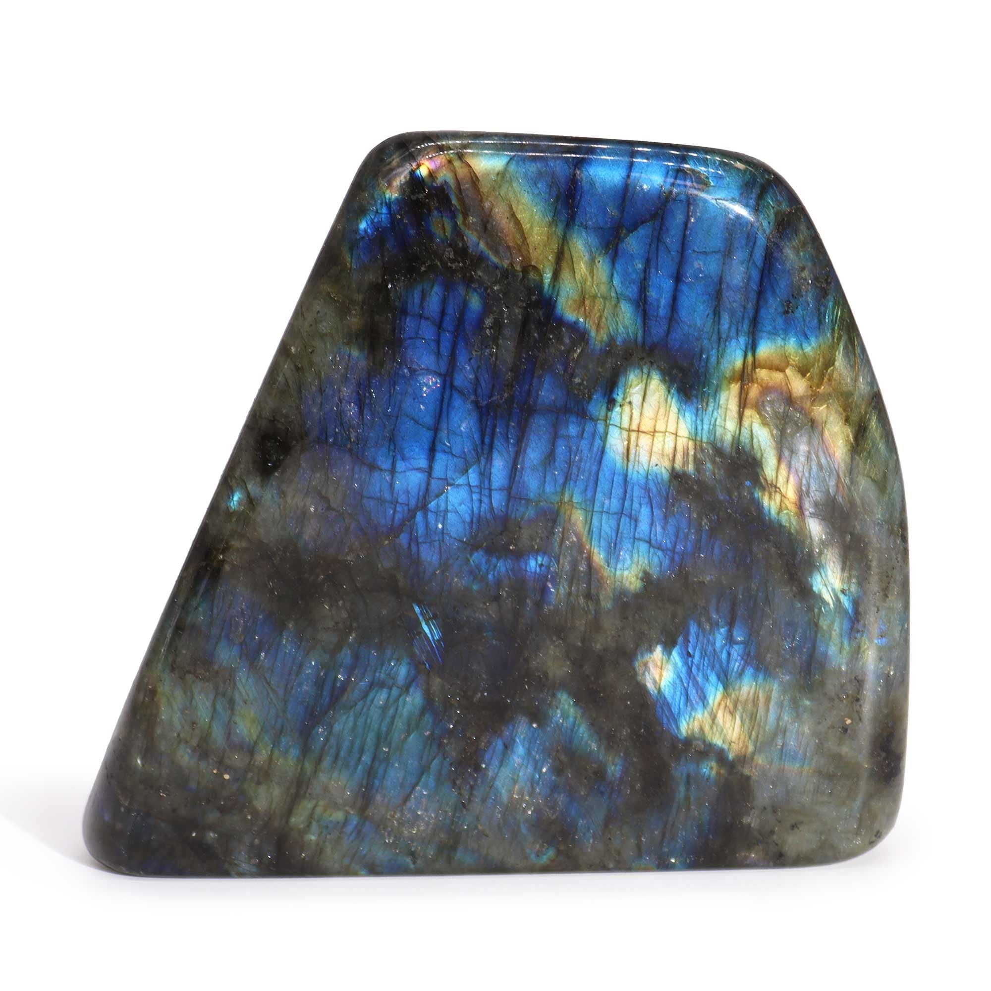 Madagascar Labradorite Statement Stone (Approx. 100–170 mm)