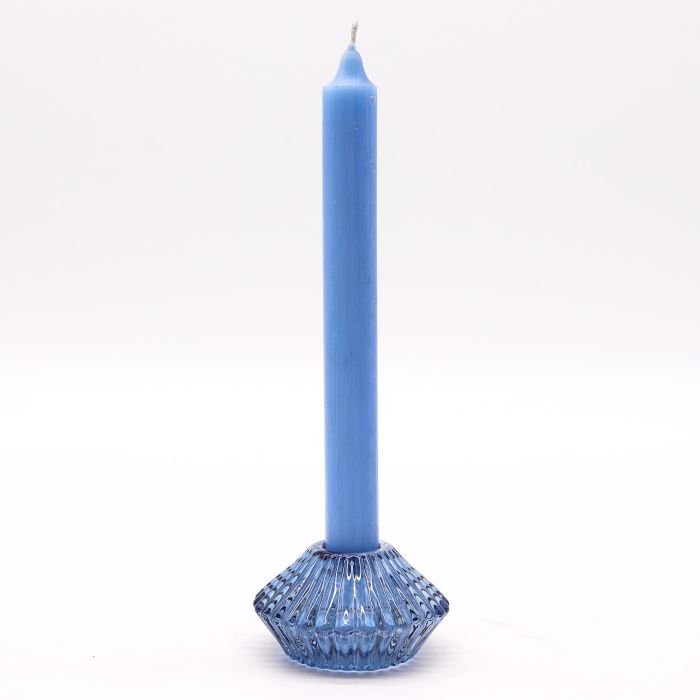 Flower Flip Dinner Candle Tealight Holder Set of 2 – Royal Blue