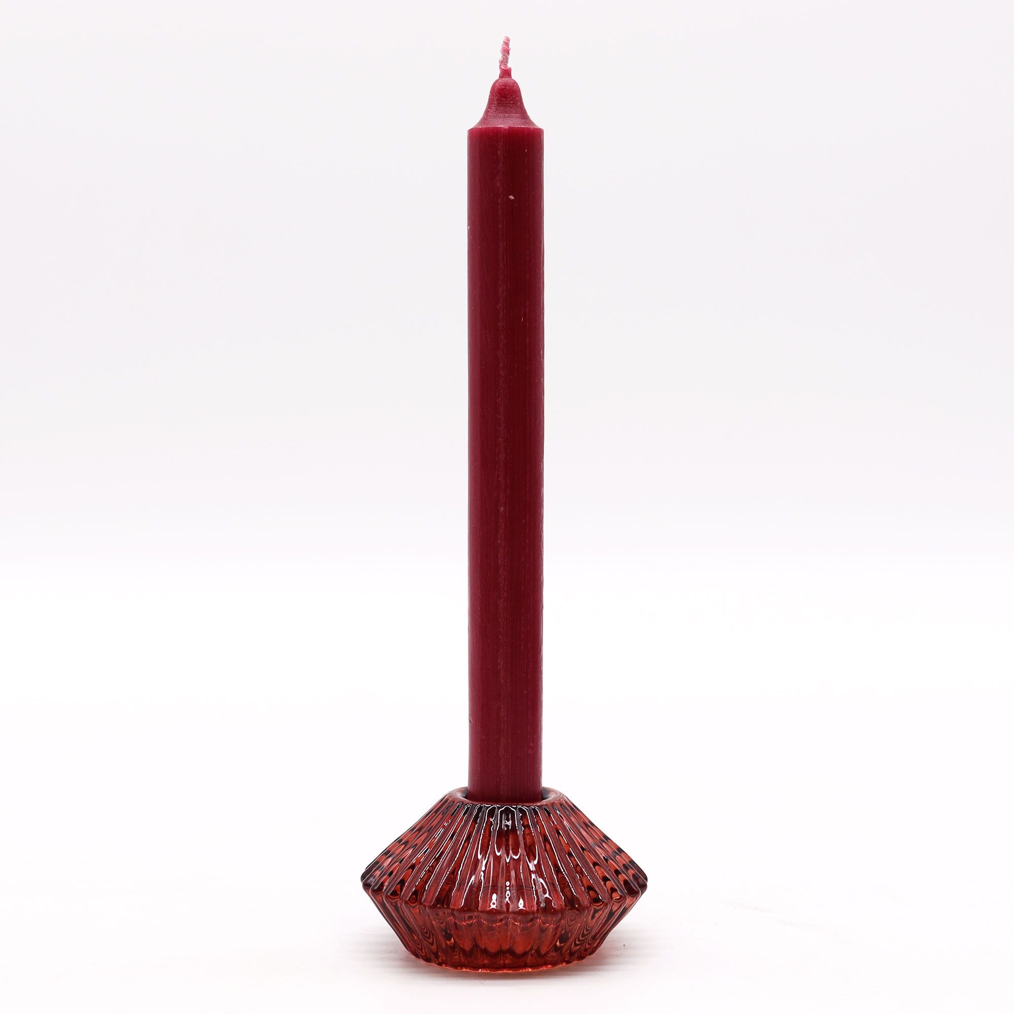 Flower Flip Dinner Candle Tealight Holder Set of 2 – Vampire Red