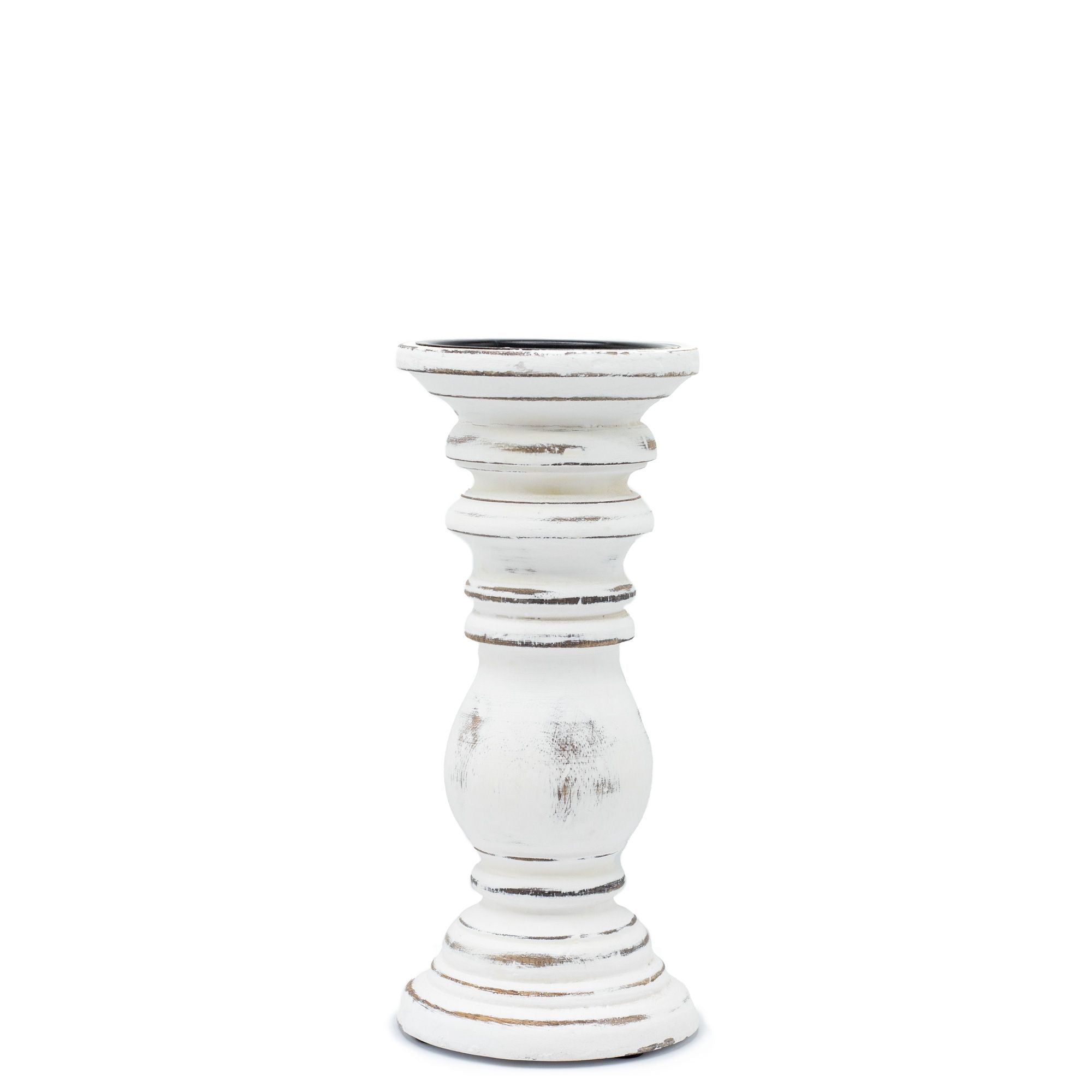 Classic Candle Stand – Whitewash Small