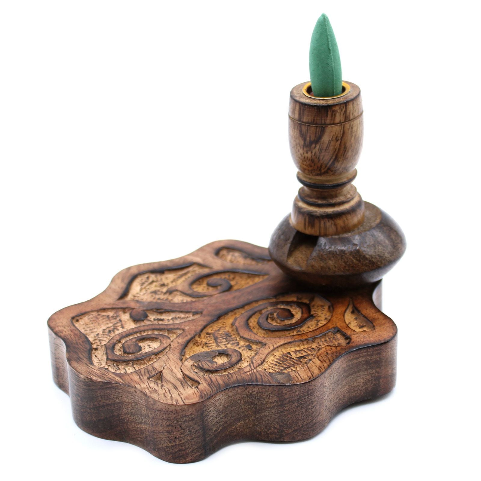 Mango Wood Backflow Burner Small - Tree of Life