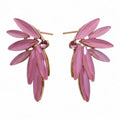 Soft Pink Vintage Glass Earrings - Fairies
