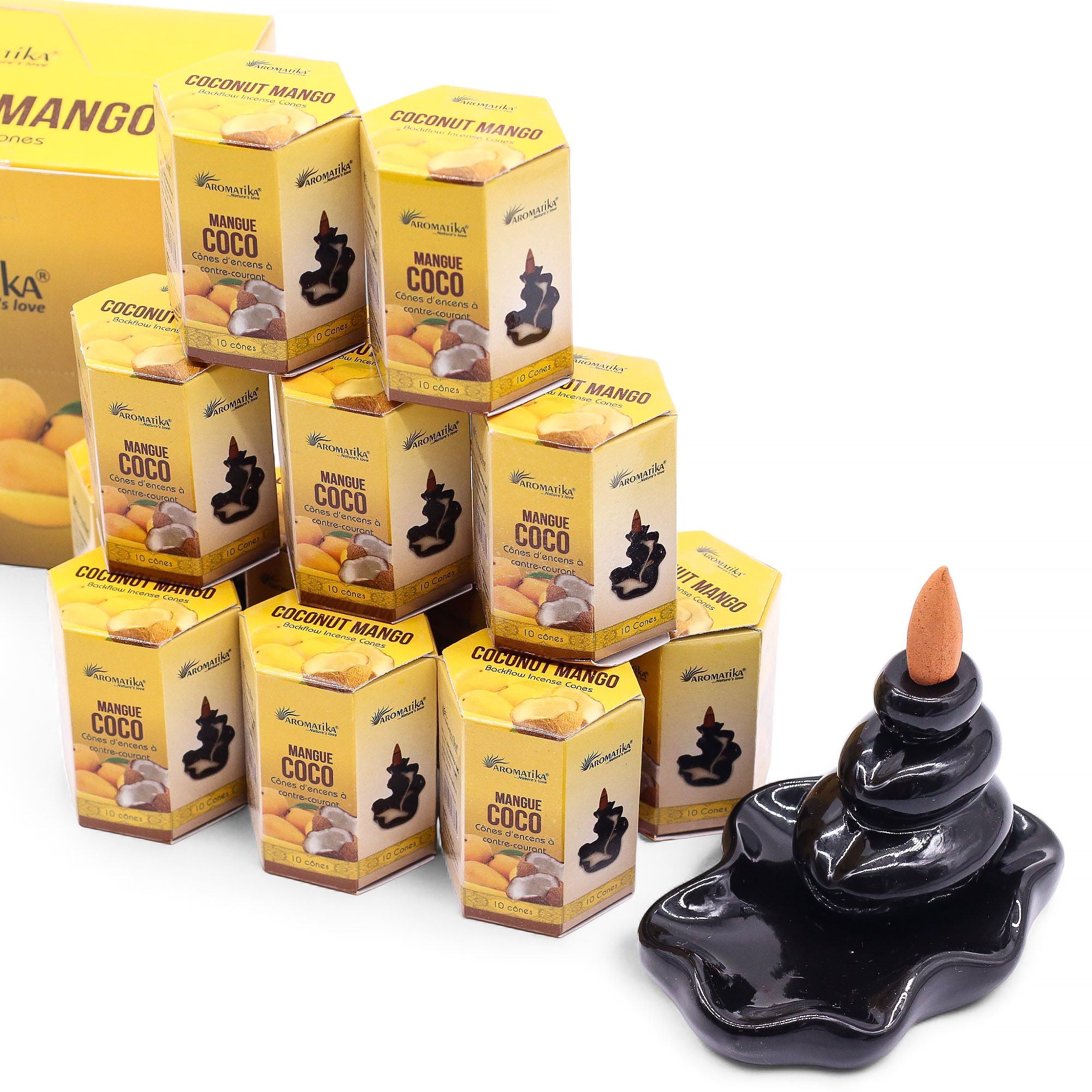 Masala Backflow Incense Cones - Coconut & Mango